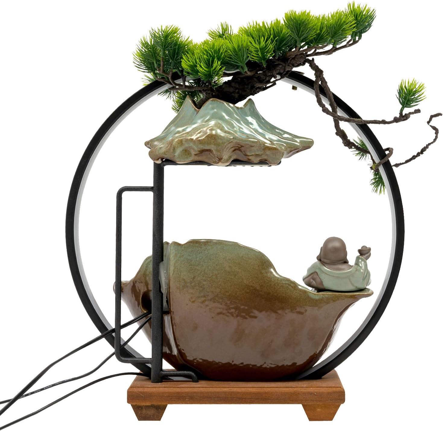 Headery Desktop Water Fountain with LED Strip and Atomizer
