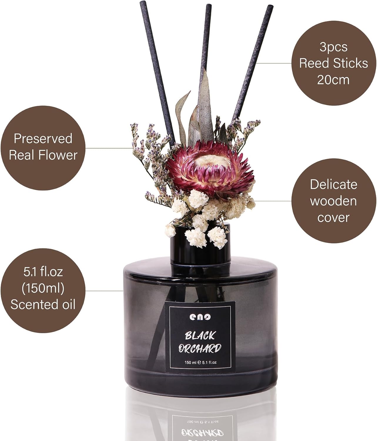 Flower Reed Diffuser Set with Essential Oils
