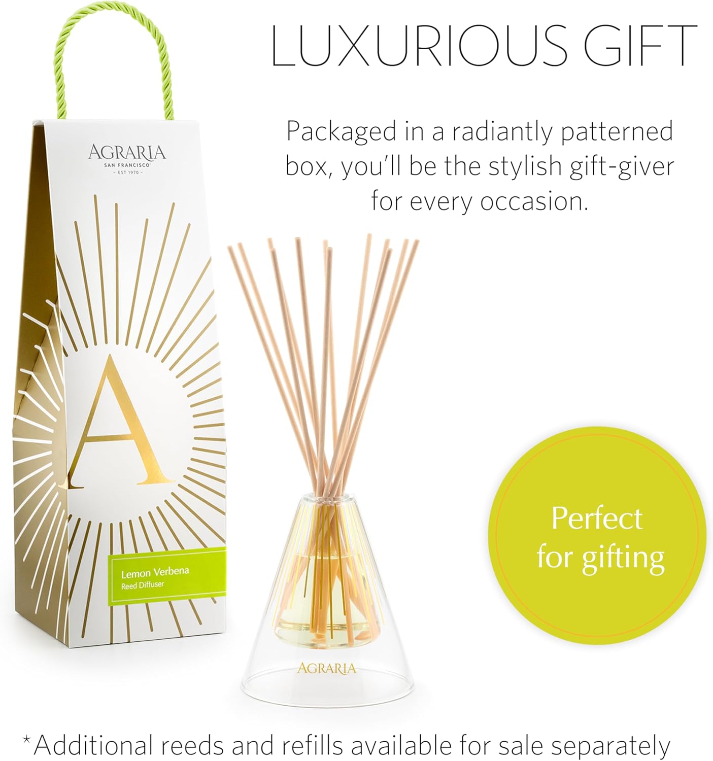 Agraria Lemon Verbena Reed Diffuser Set