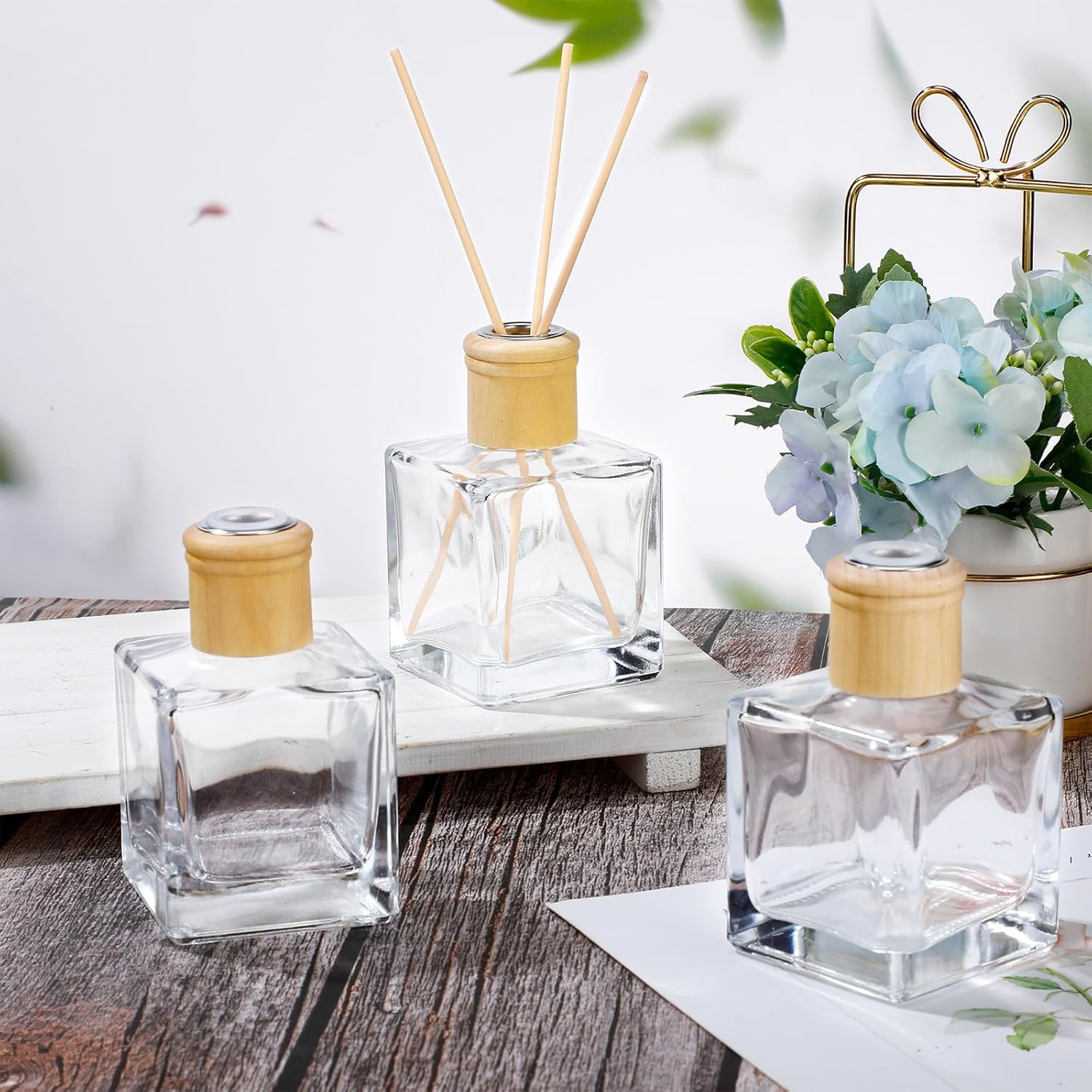 Mifoci 10 Piece Glass Diffuser Set with Sticks and Caps