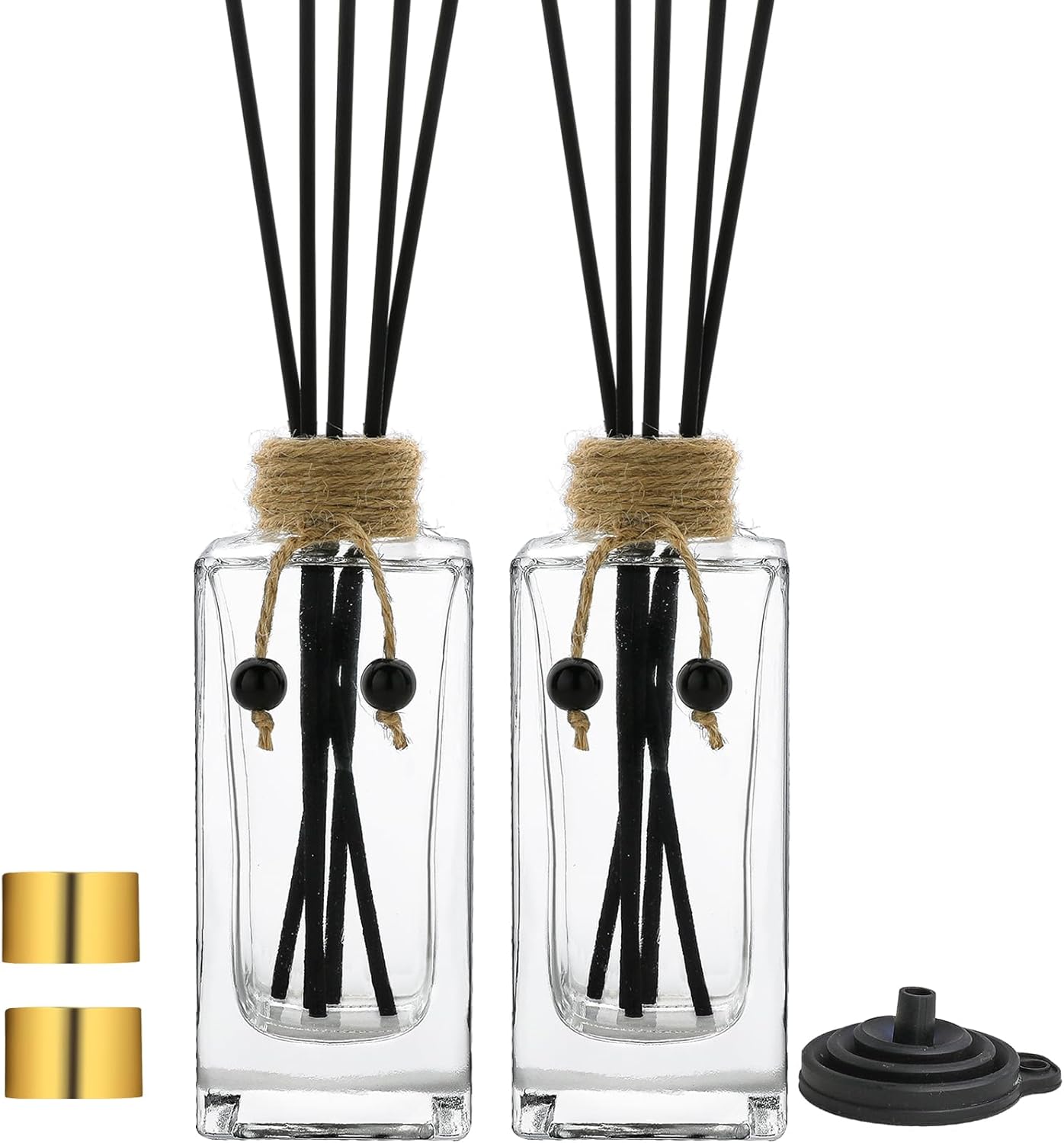INFTYLE Glass Diffuser Bottles Set of 2 for DIY