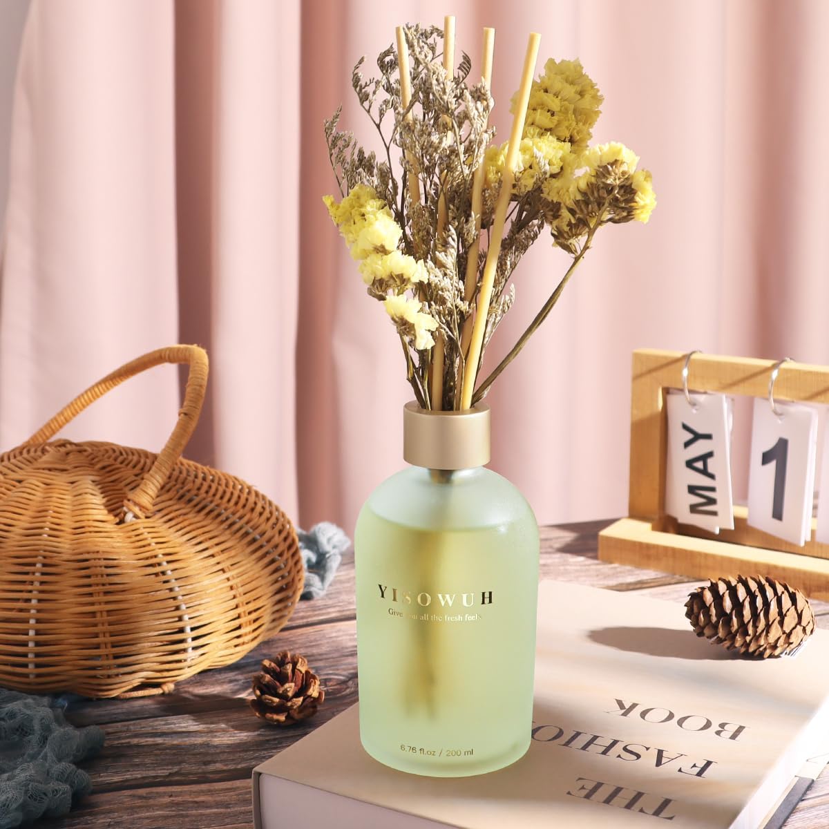 Grapefruit Osmanthus Reed Diffuser Set 2 Packs with 16 Sticks
