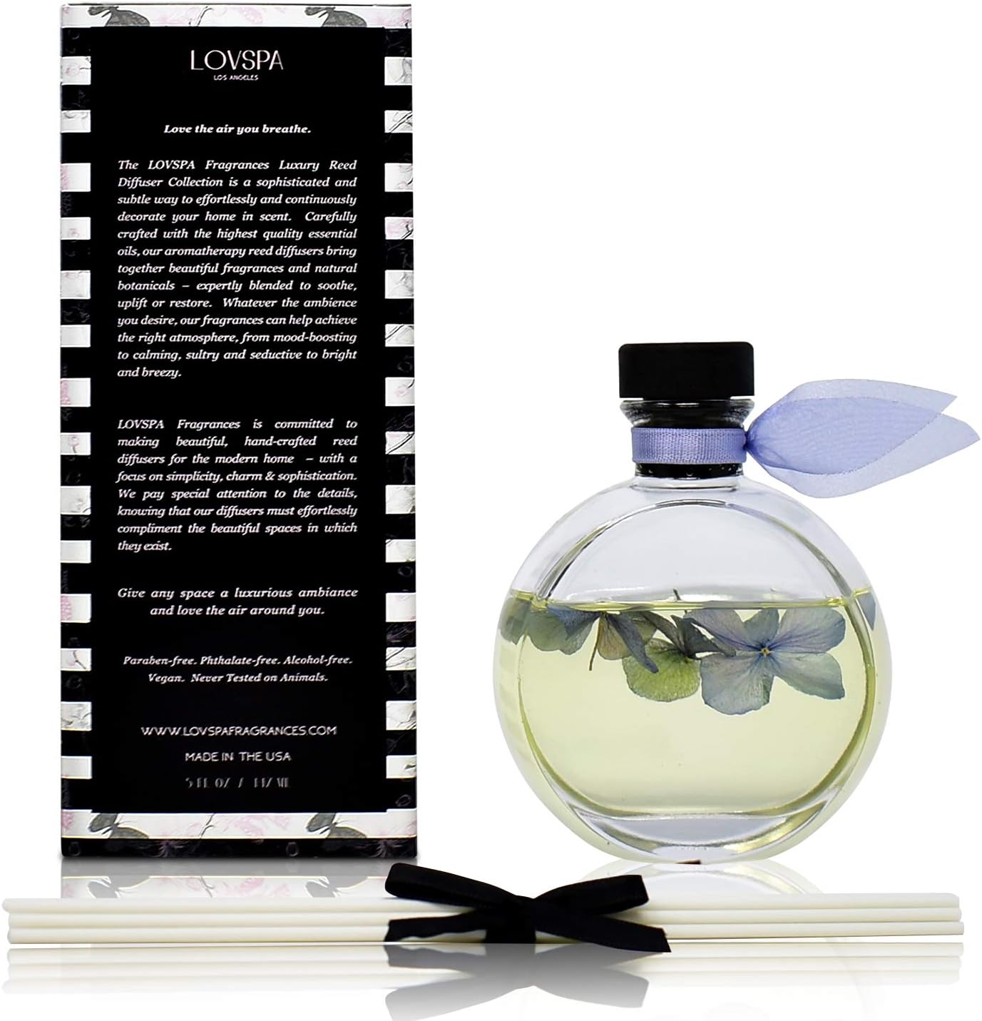LOVSPA English Garden Reed Diffuser Set