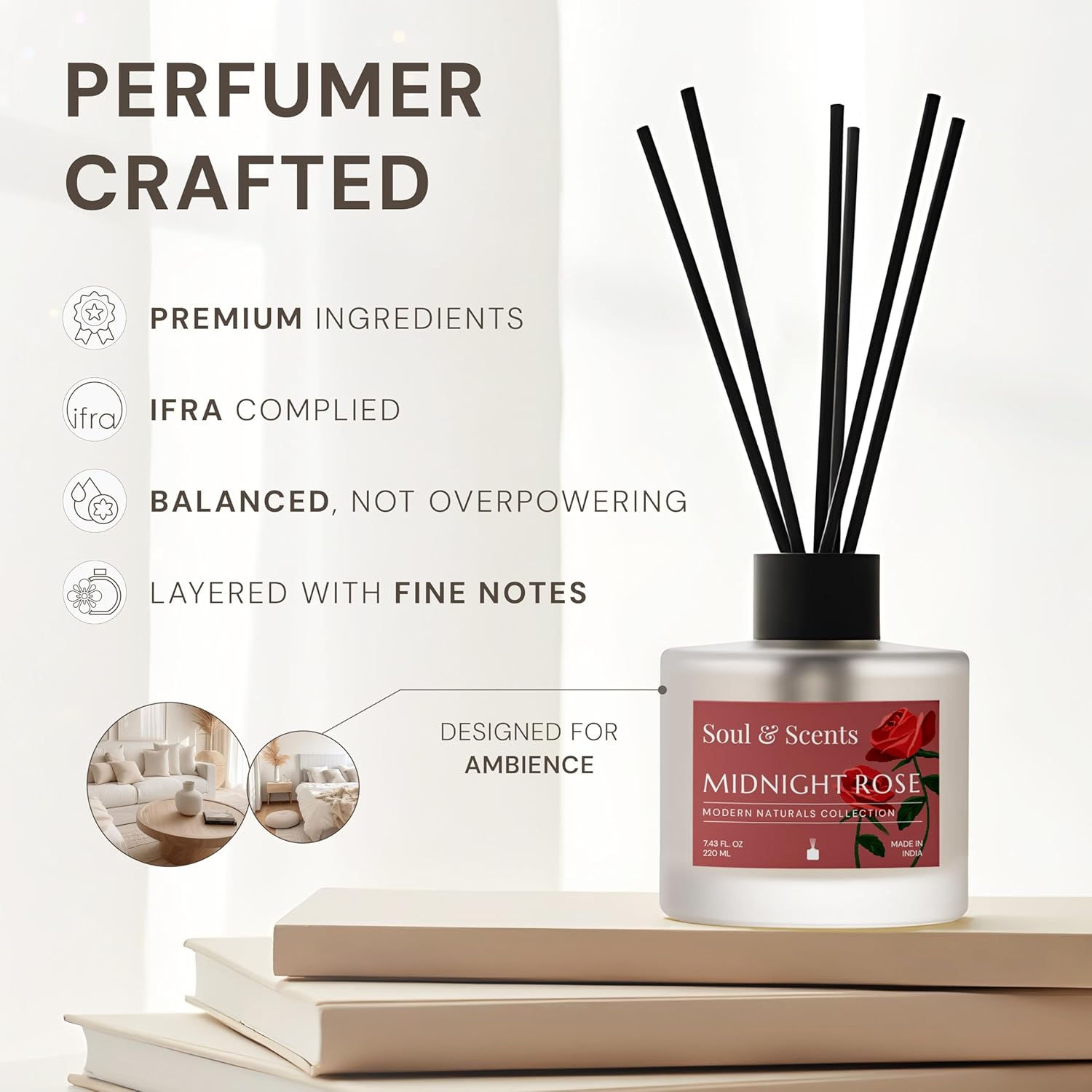 Soul Scents Midnight Rose Reed Diffuser Set