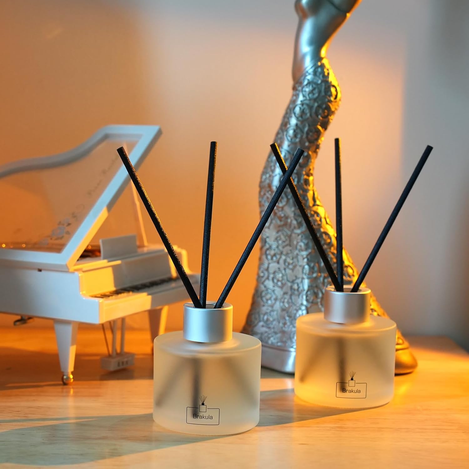 Brakula 2 Pack Reed Diffuser Set - Lemon Verbena Fragrance