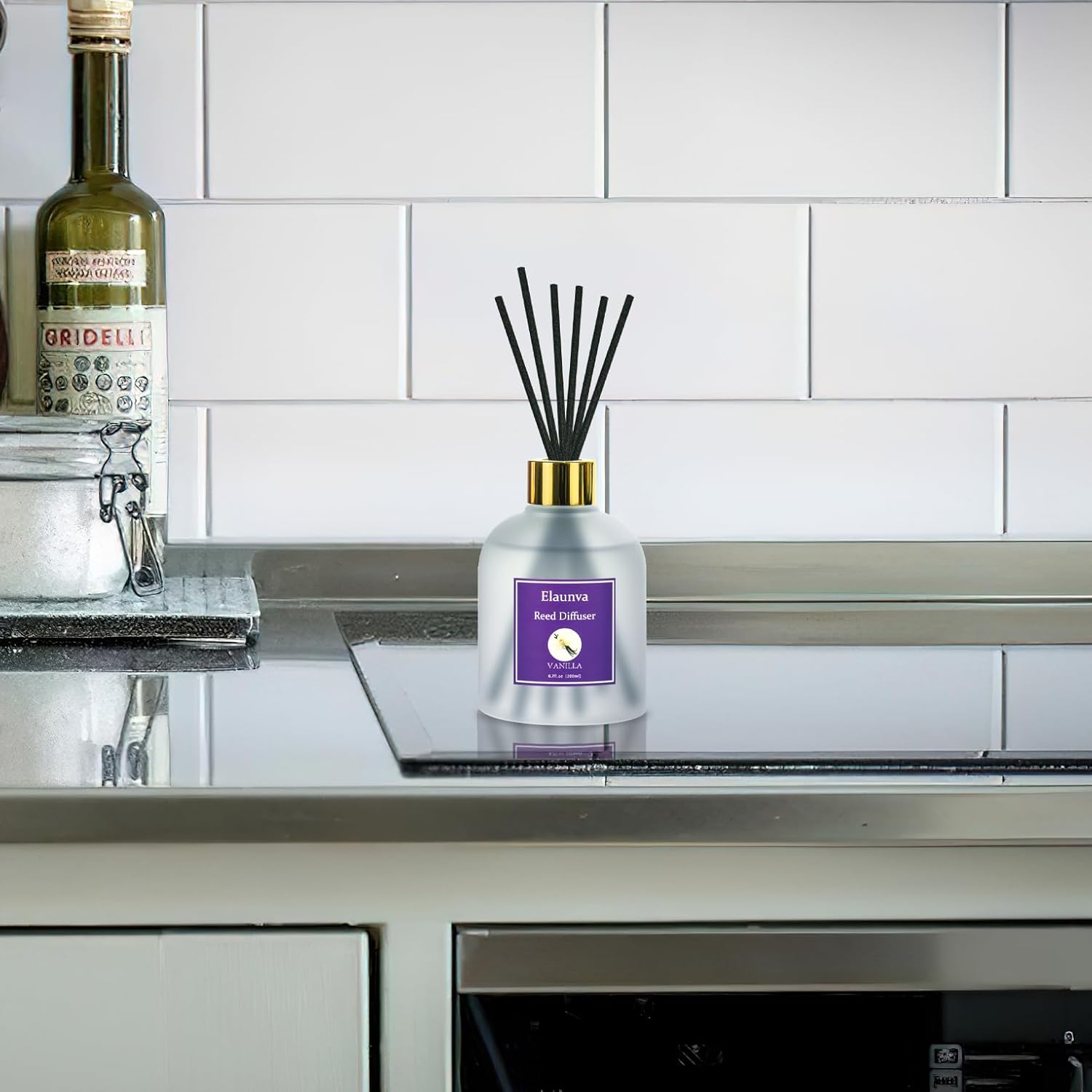 Vanilla Reed Diffuser Set with 8 Sticks