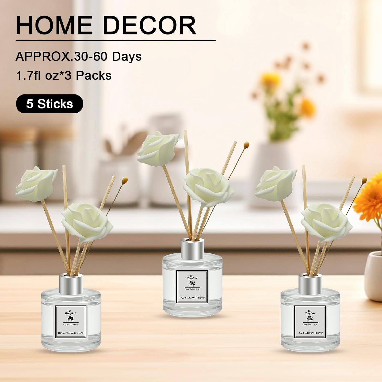 POWSHELF Reed Diffuser Set of 3 Pack