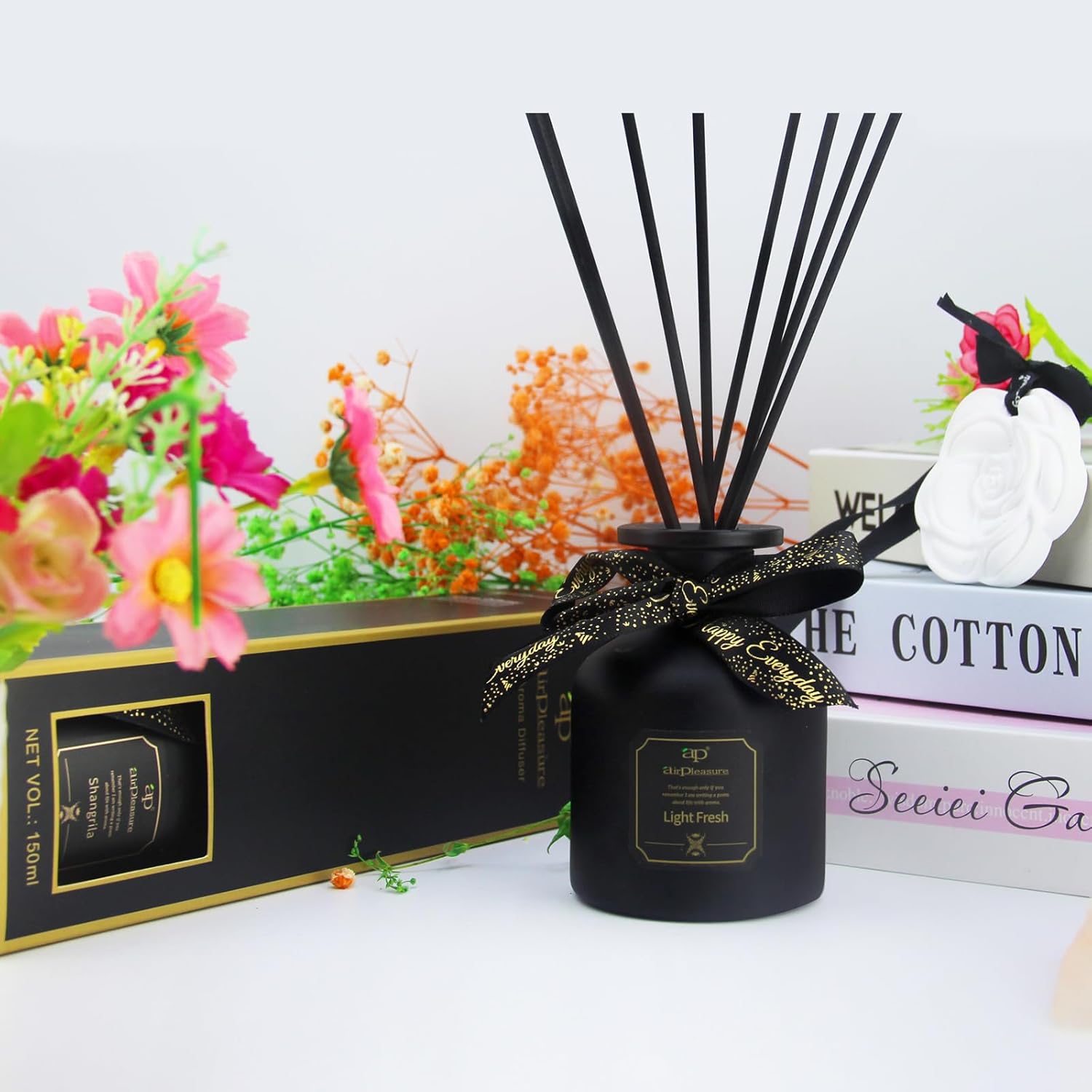 Freesia Reed Diffuser Set with 8 Scent Sticks