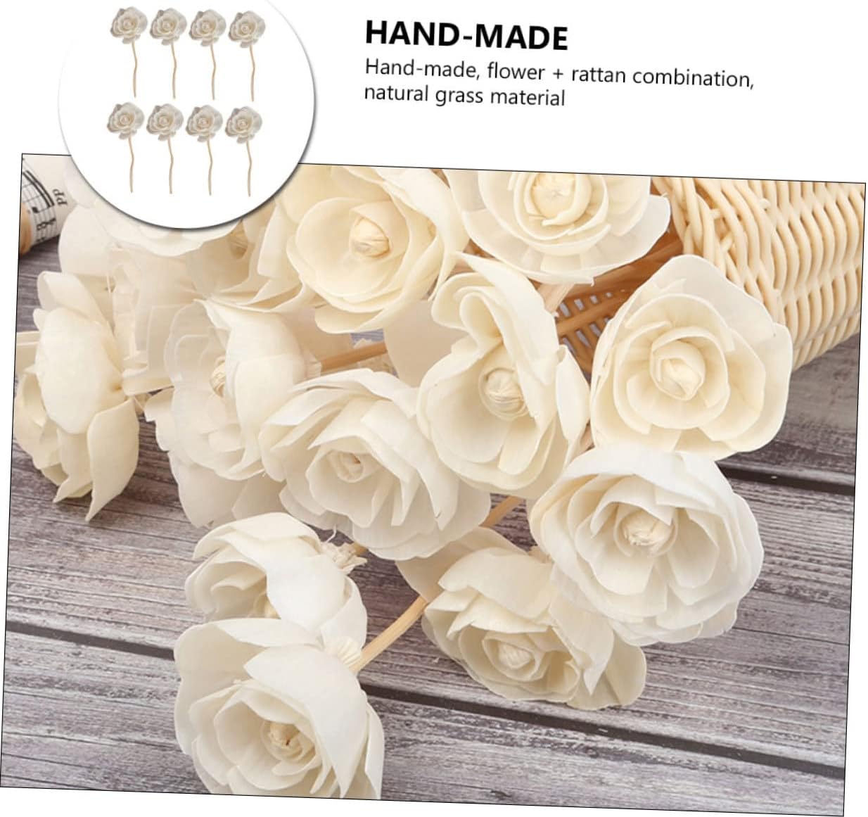 BESPORTBLE 8Pcs Rattan Reed Diffuser Set with Decorative Vines