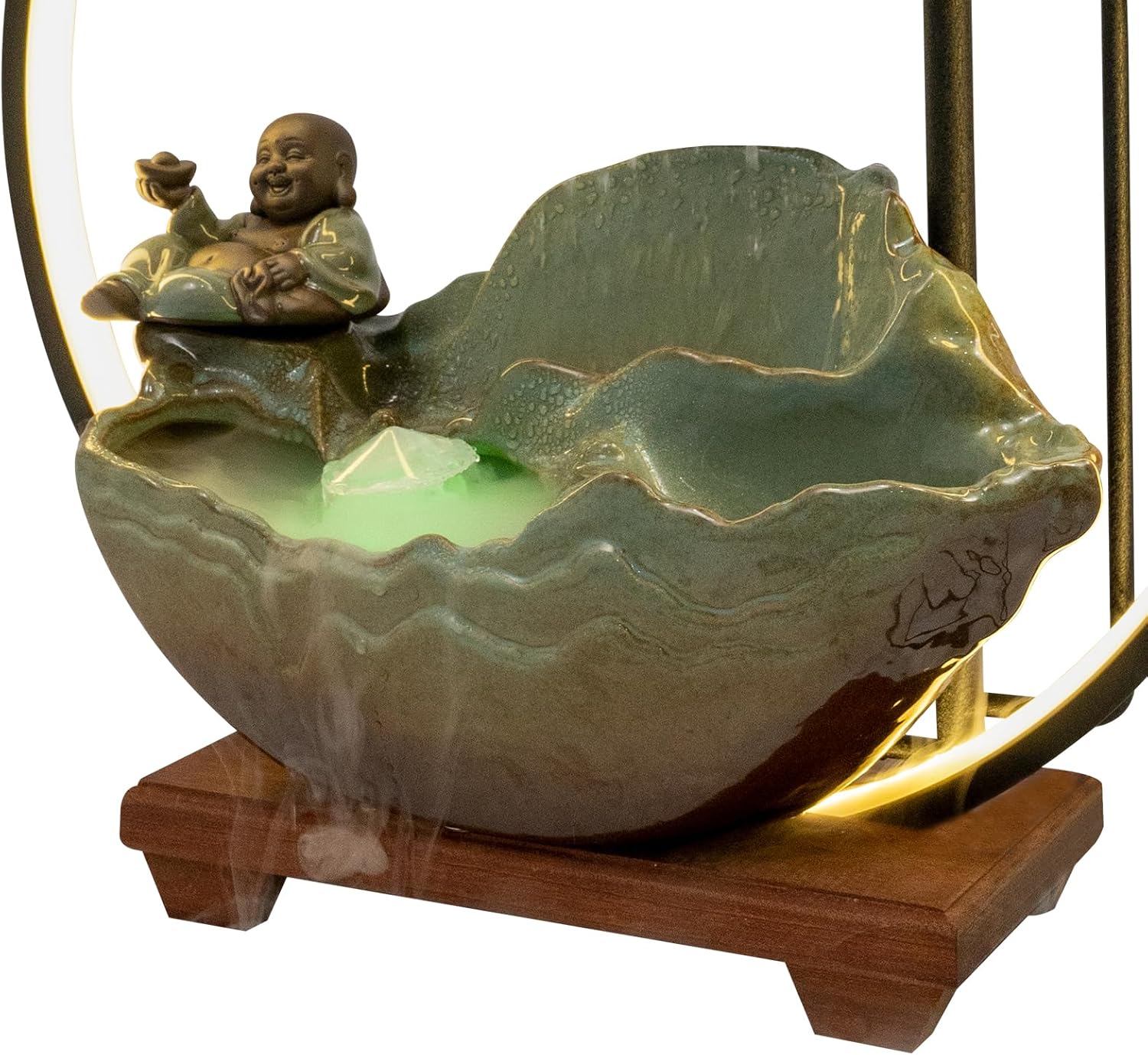 Headery Desktop Water Fountain with LED Strip and Atomizer