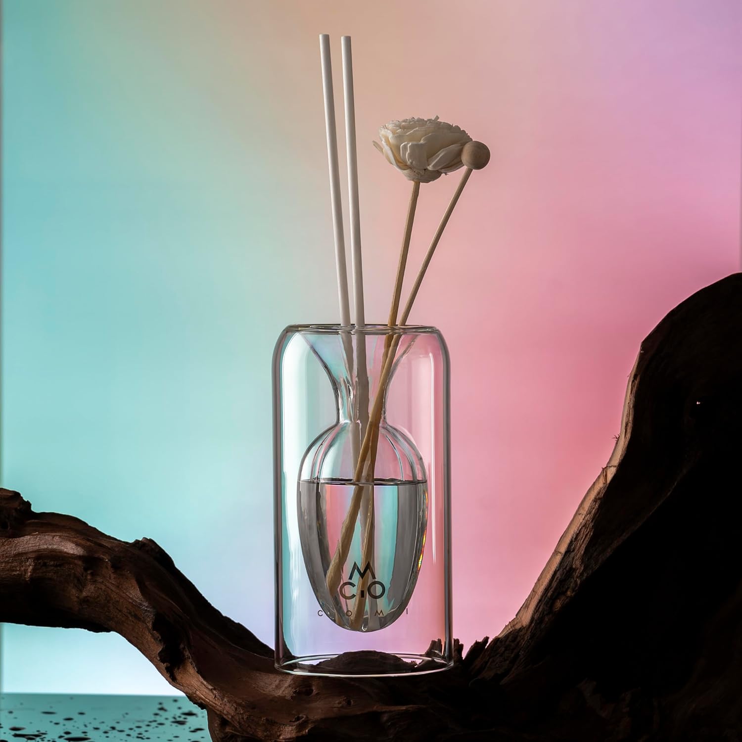 COMI Glass Reed Diffuser Set with Night Light