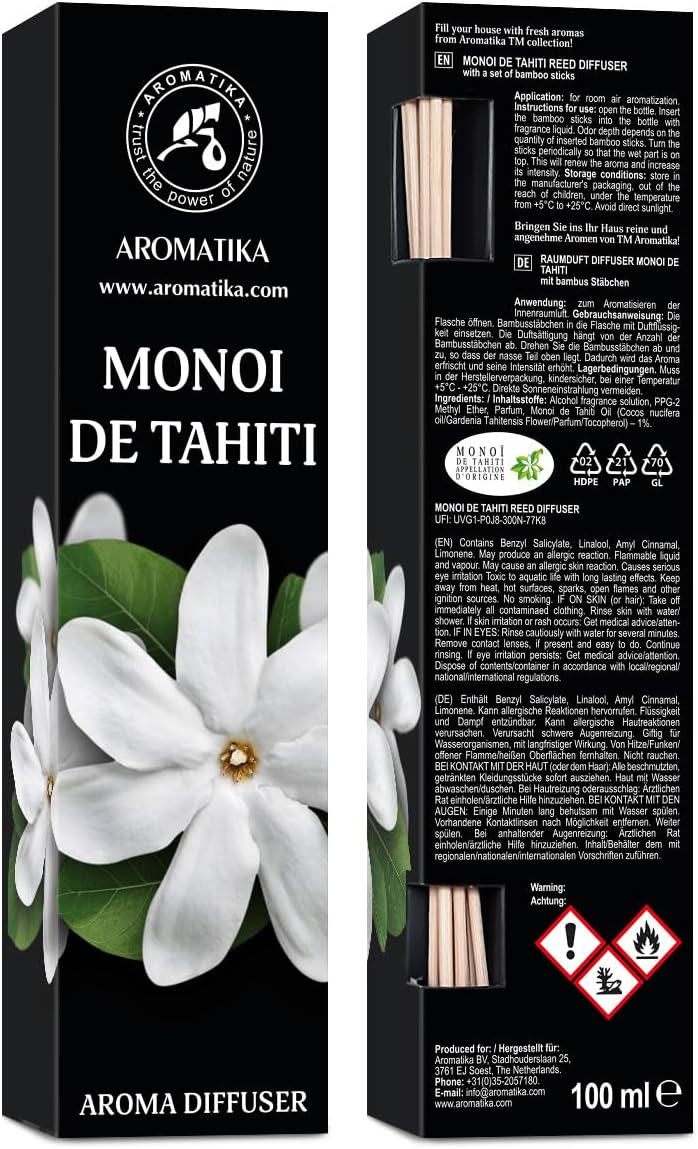 Reed Diffuser Monoi de Tahiti Vanilla Set