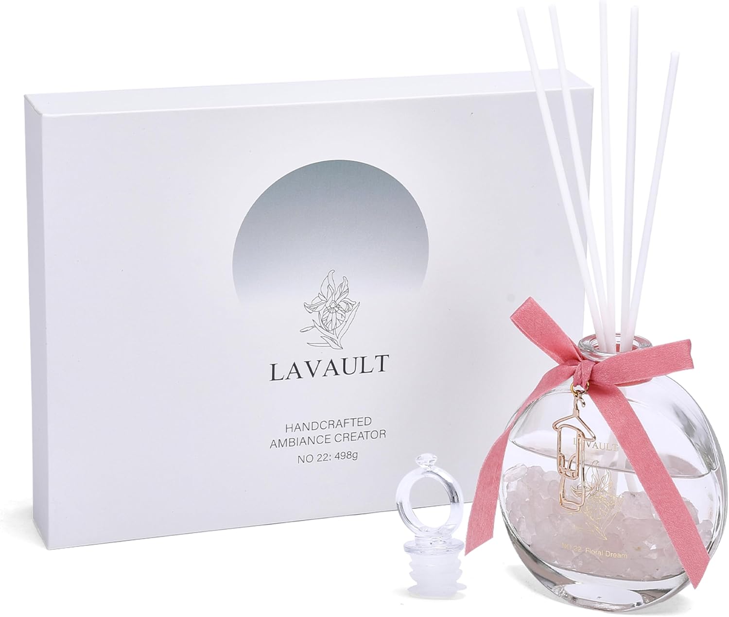 Lavault Reed Diffuser - Floral Aroma with Real Stones