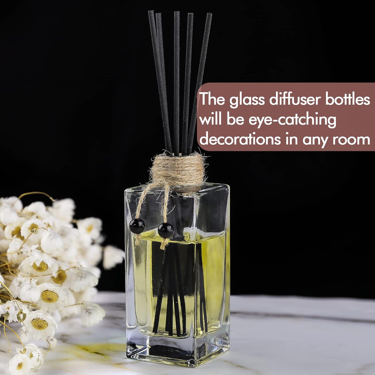 INFTYLE Glass Diffuser Bottles Set of 2 for DIY