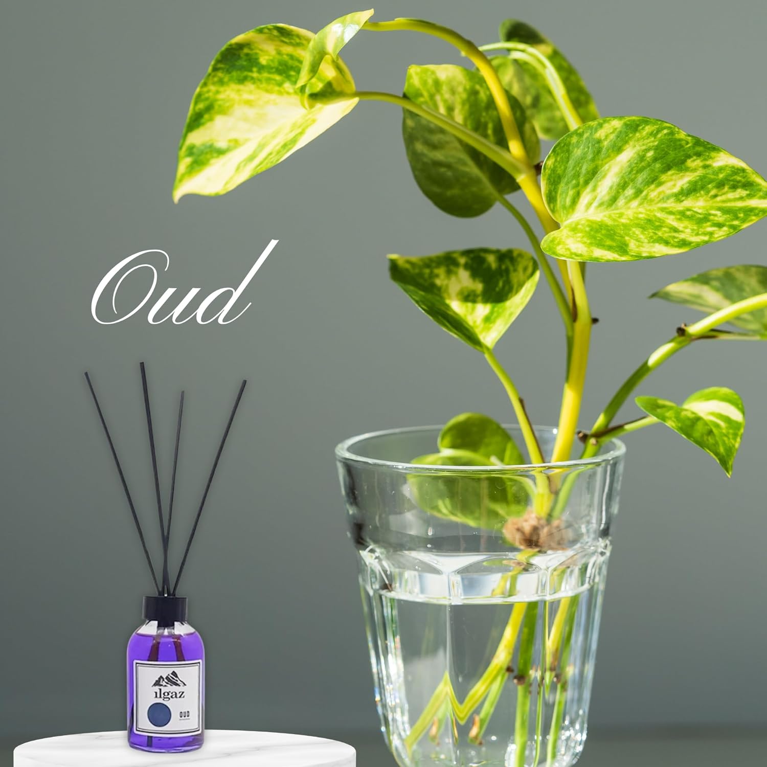 Bamboo Reed Diffuser Set with Oud Fragrance