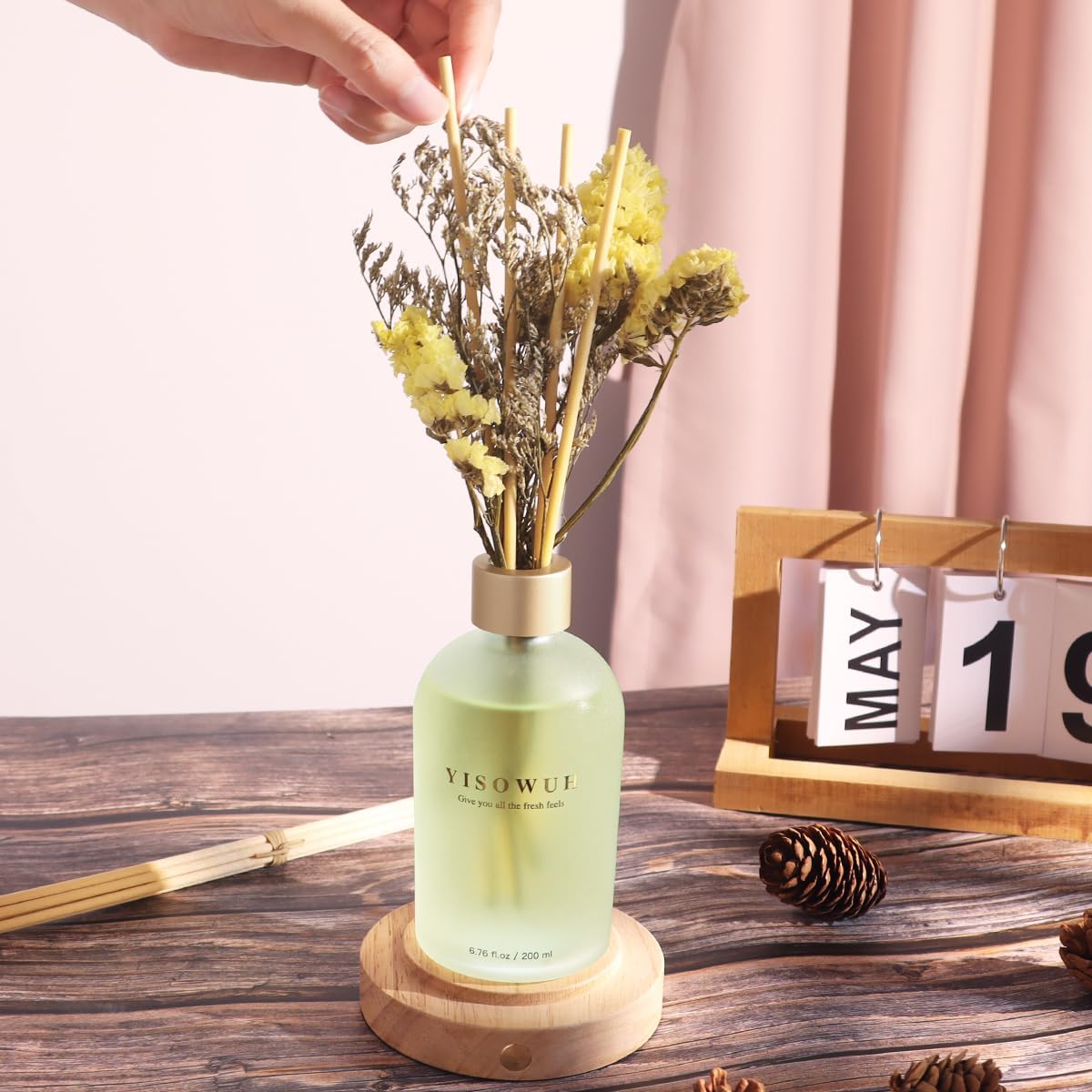 Grapefruit Osmanthus Reed Diffuser Set 2 Packs with 16 Sticks