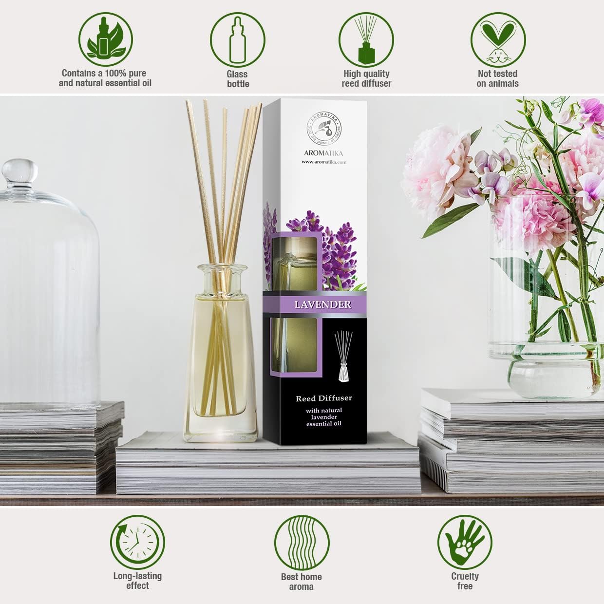 Natural Essential Oil Reed Diffuser Set - 3 x 34 Fl Oz