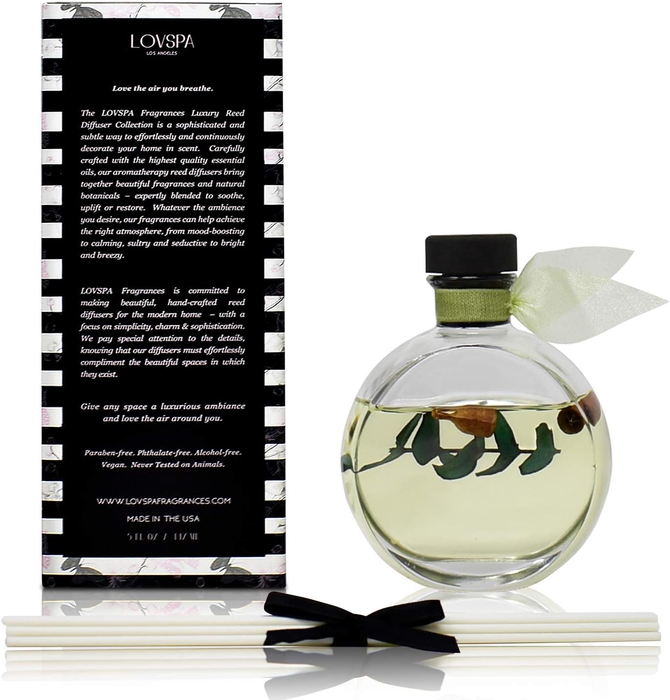 LOVSPA Peppermint Eucalyptus Reed Diffuser Set