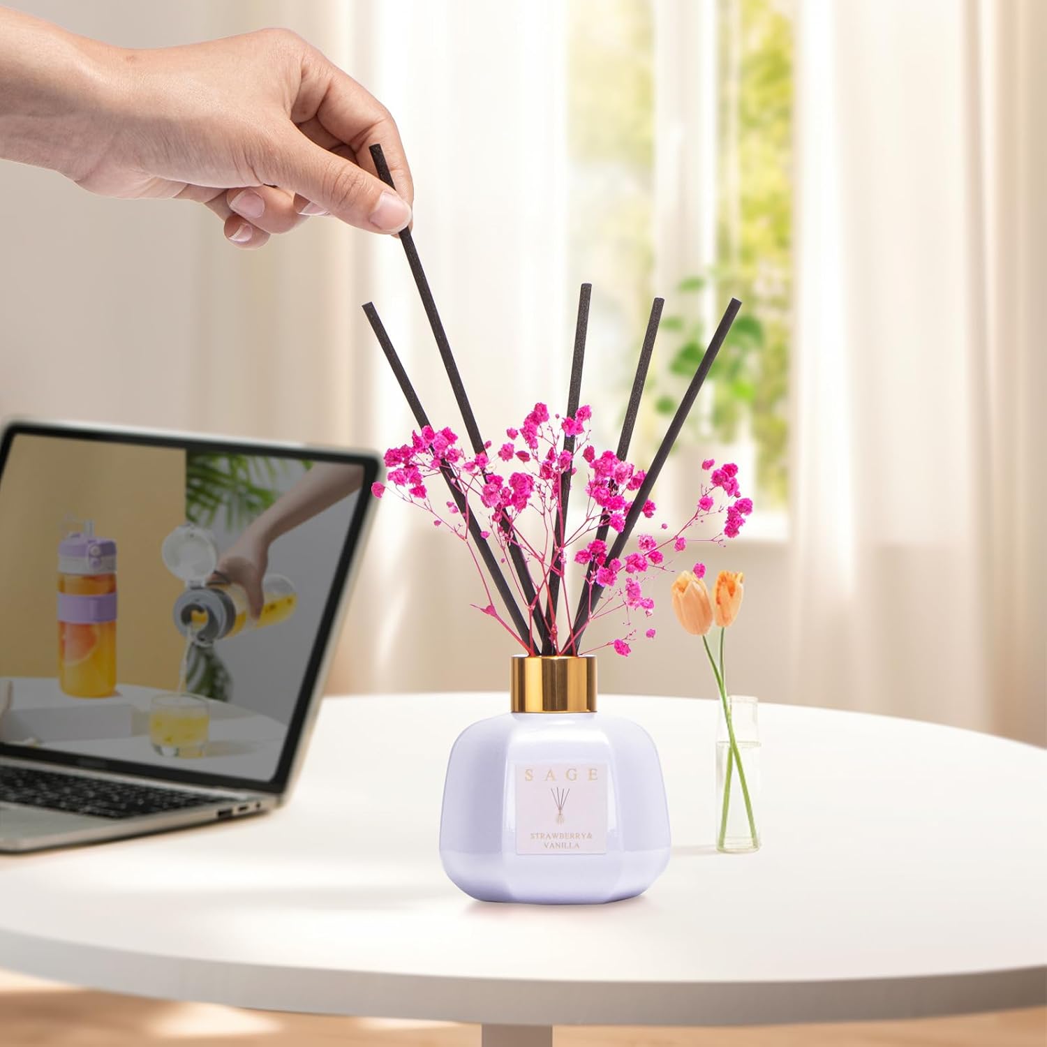 Sage Hotel Reed Diffuser - Vanilla Strawberry Scent