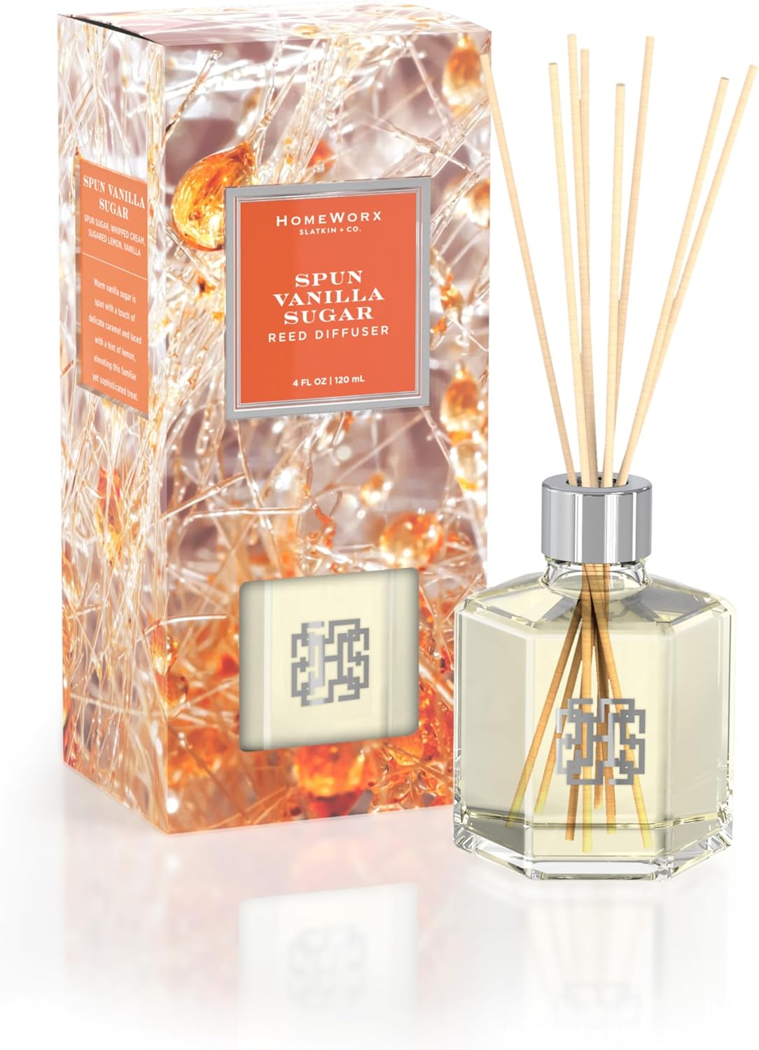 HomeWorx by SLATKIN CO Spun Vanilla Sugar Reed Diffuser