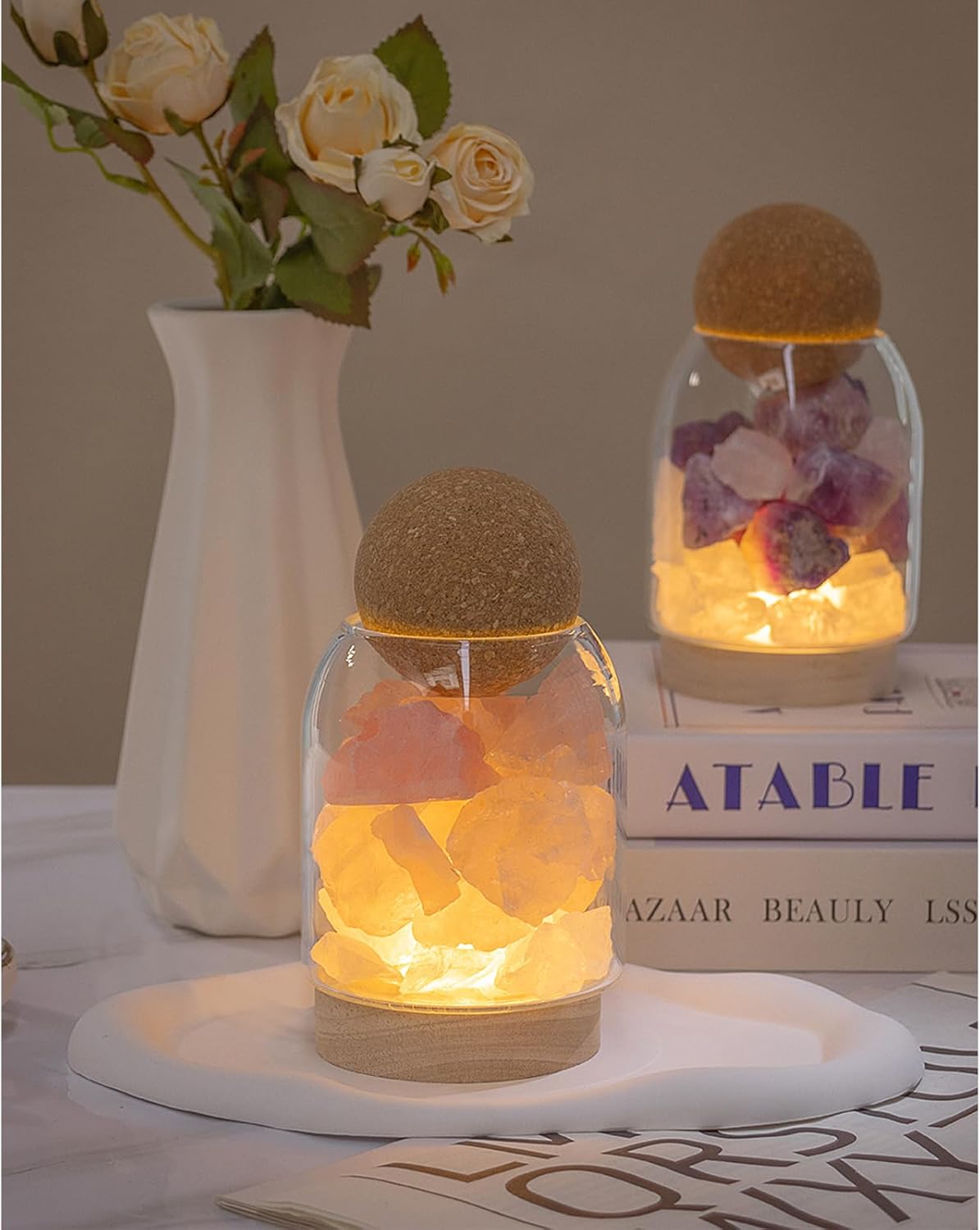 Aroma Stone Glass Bottle Diffuser Set - 3 Styles Lavender Essential Oil