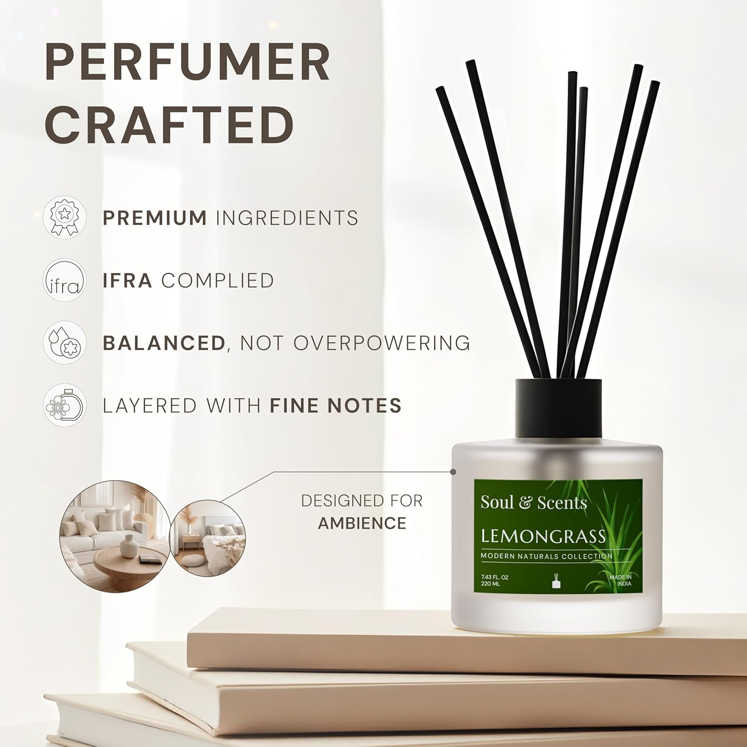 Soul Scents Jasmine Reed Diffuser Set