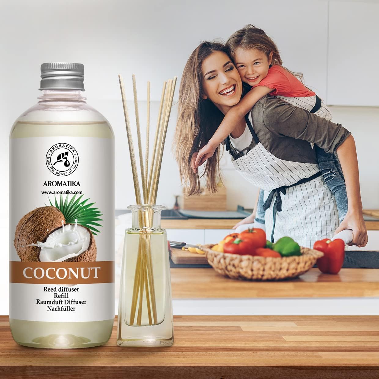 Coconut Reed Diffuser Refill 17 Fl Oz - Natural Home Fragrance