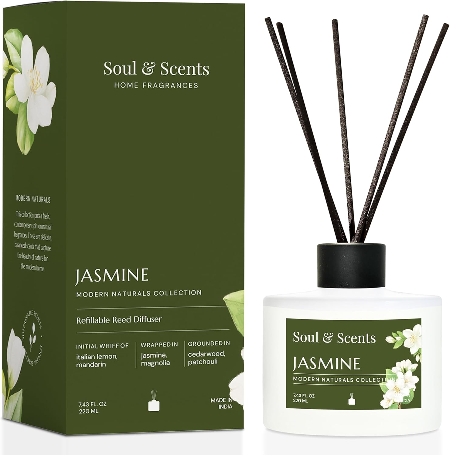 Soul Scents Jasmine Reed Diffuser Set