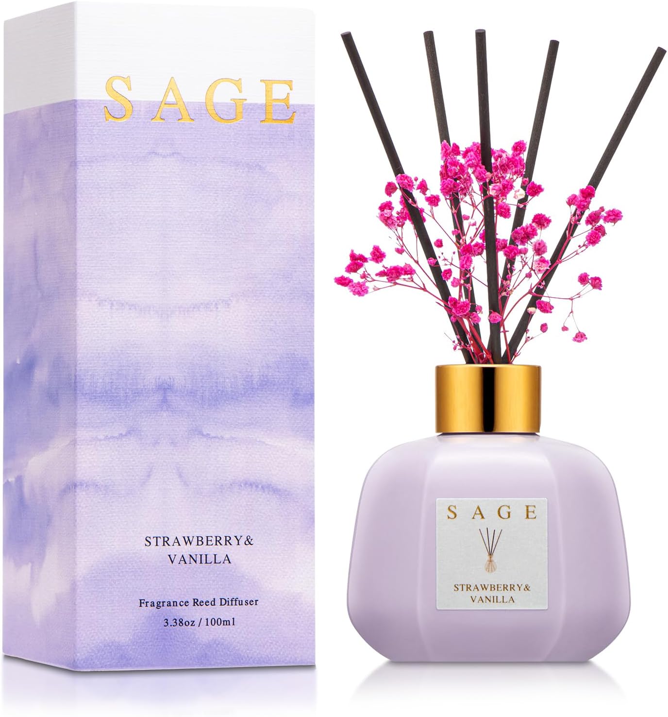 Sage Hotel Reed Diffuser - Vanilla Strawberry Scent