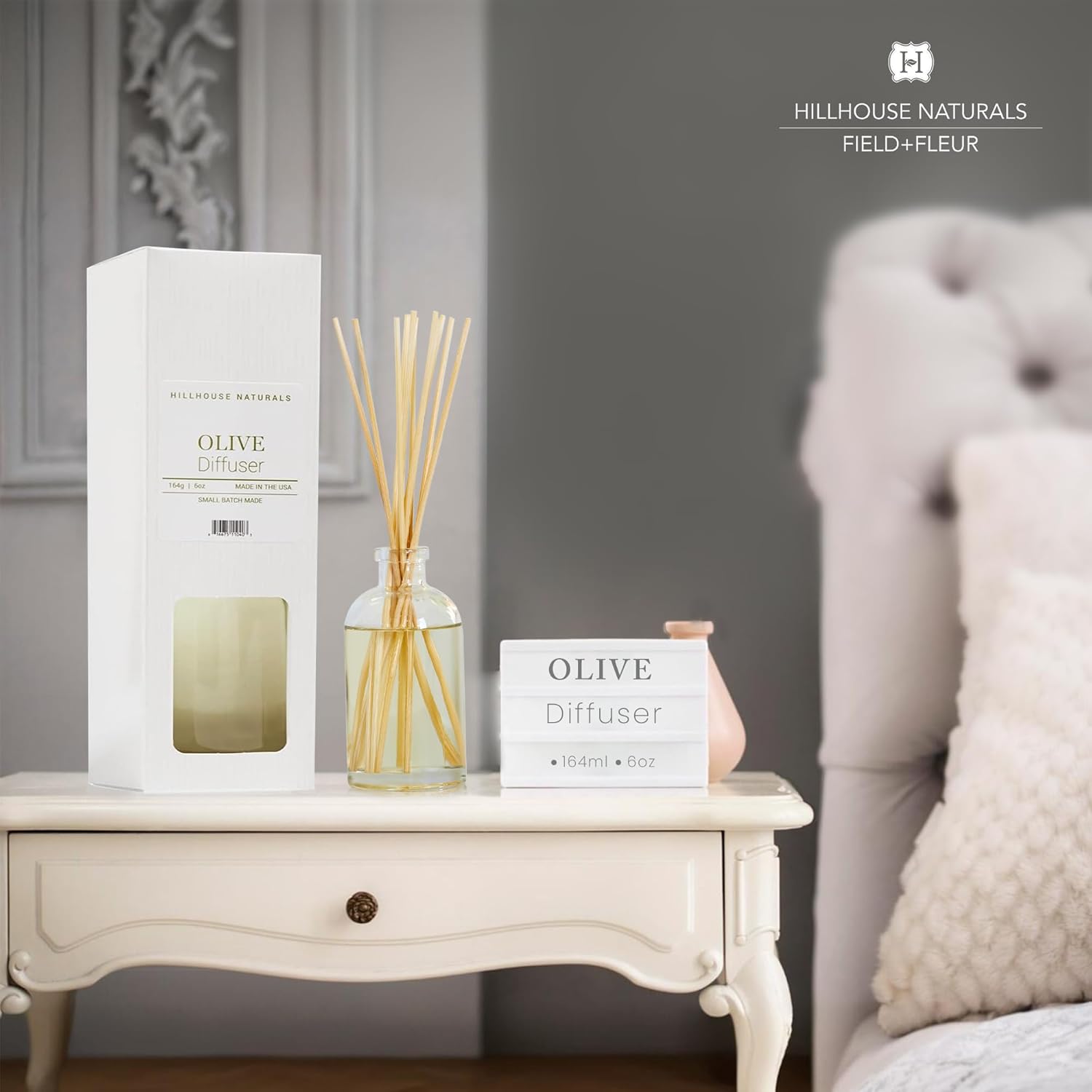 Hillhouse Naturals Olive Scent Reed Diffuser Set