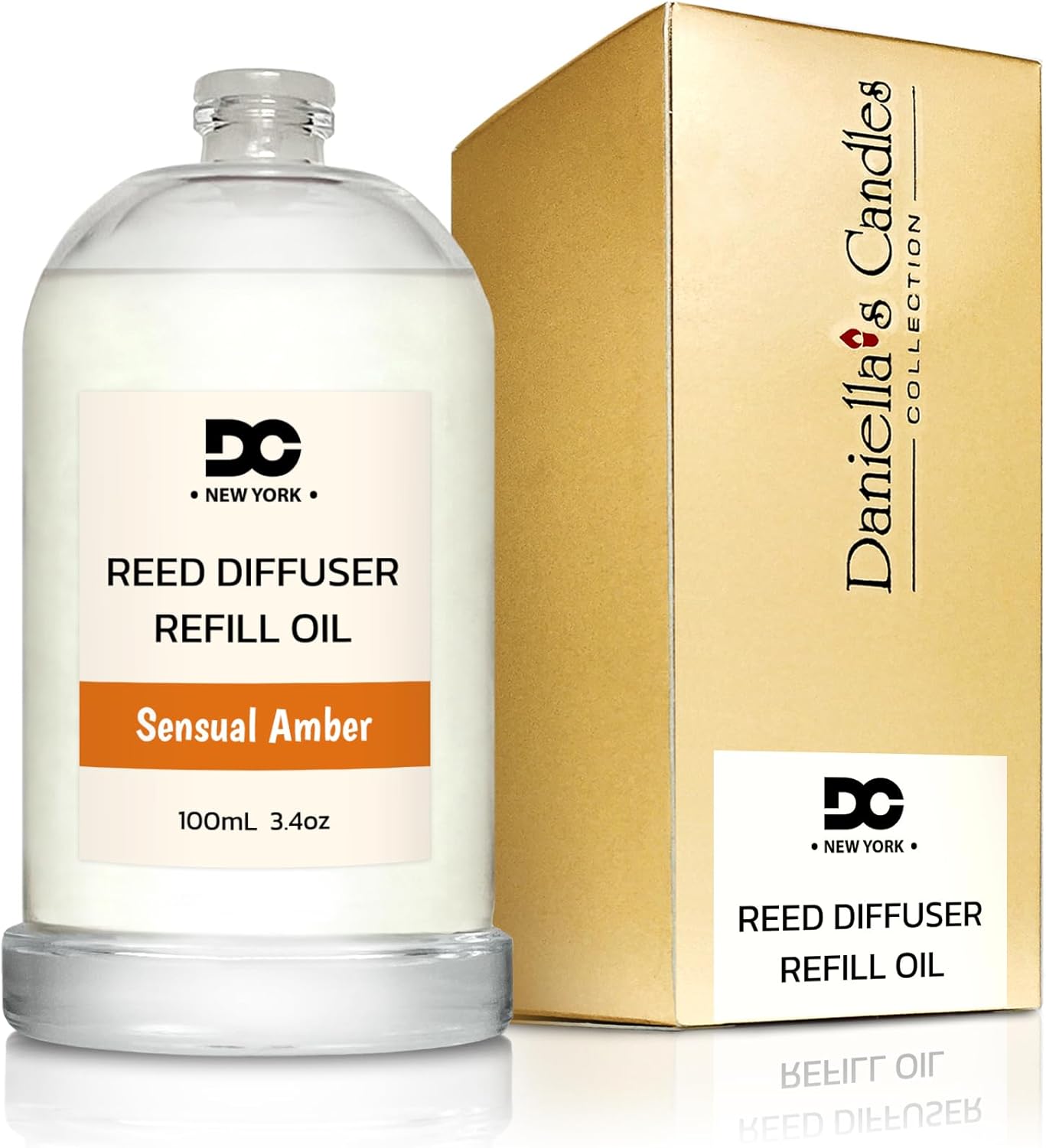 Daniellas Candles Sensual Amber Diffuser Refill Oil 34oz