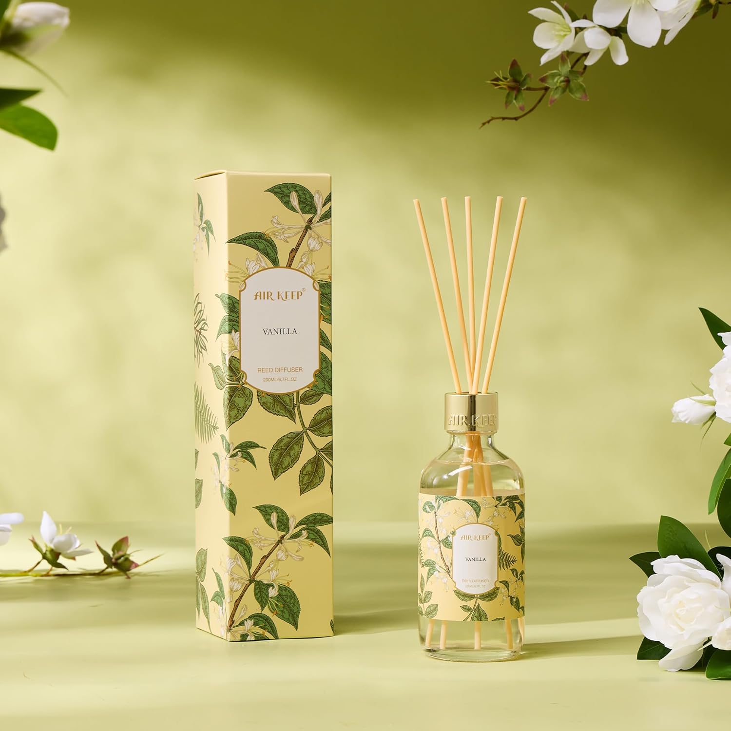 Airkeep Reed Diffuser Oil Set Vanilla Aromatherapy
