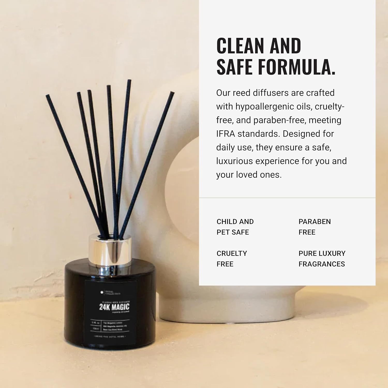 Hotel Collection 24K Magic Reed Diffuser Set