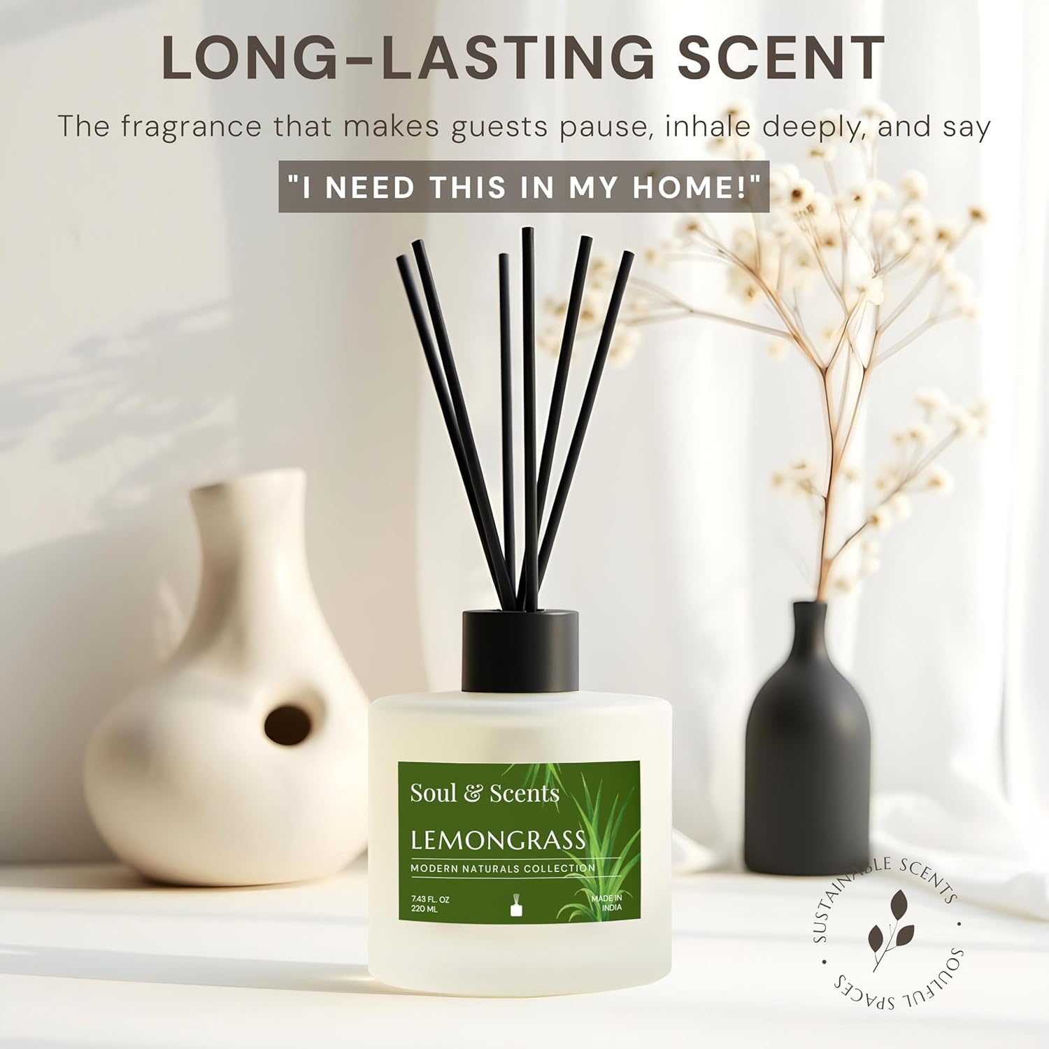 Soul Scents Jasmine Reed Diffuser Set