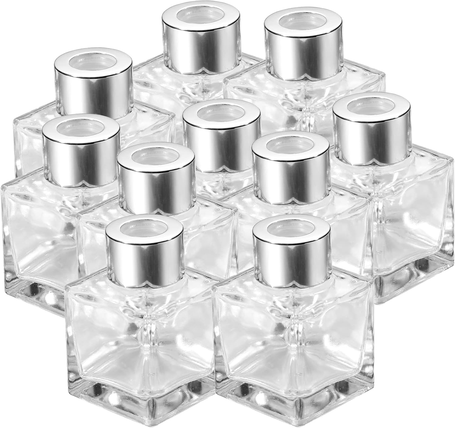 30 Piece Glass Diffuser Set with Silver Caps