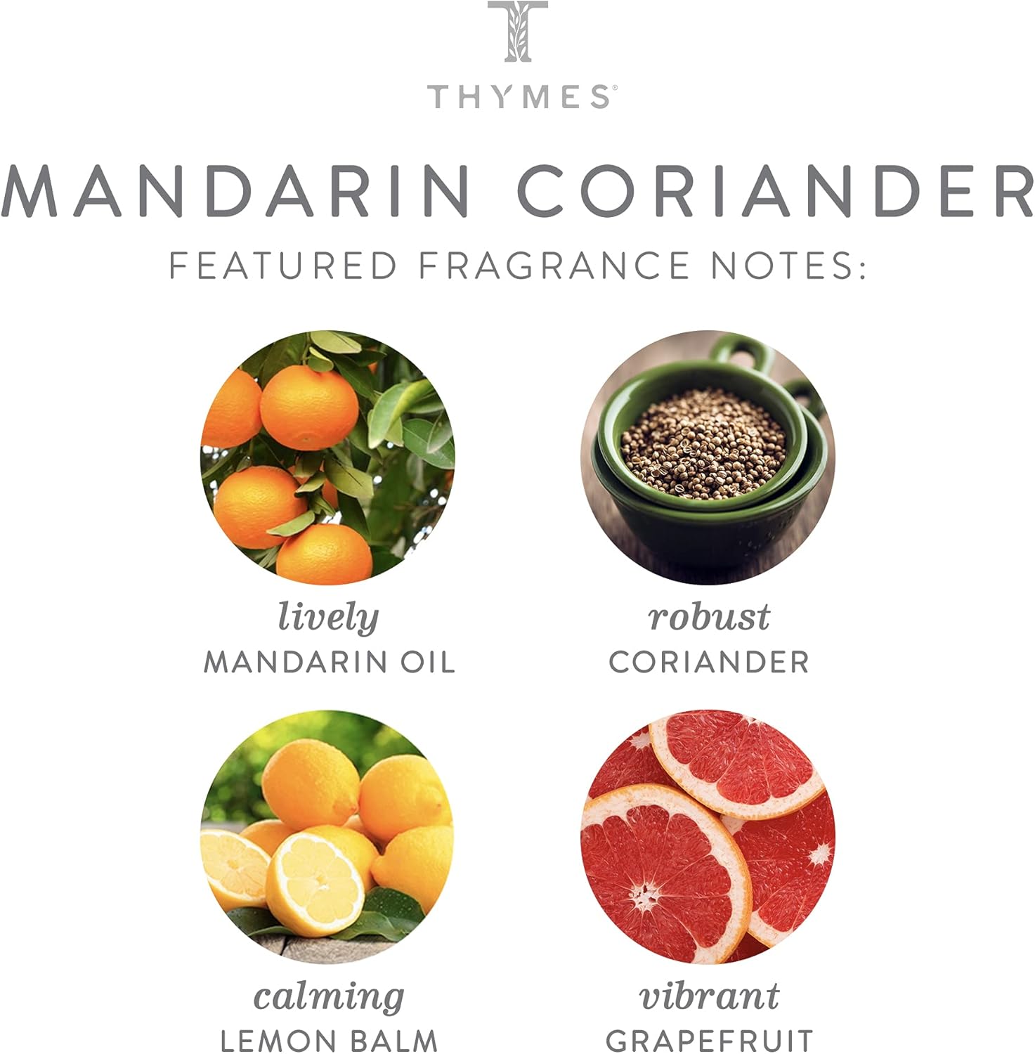 Thymes Petite Reed Diffuser 4 Fl Oz Mandarin Coriander