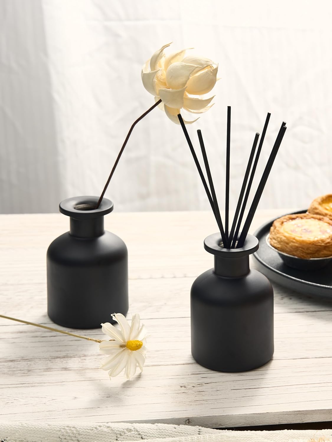 Mo0yuulife LeDeGine 9Pcs Matte Black Diffuser Bottles 150ml