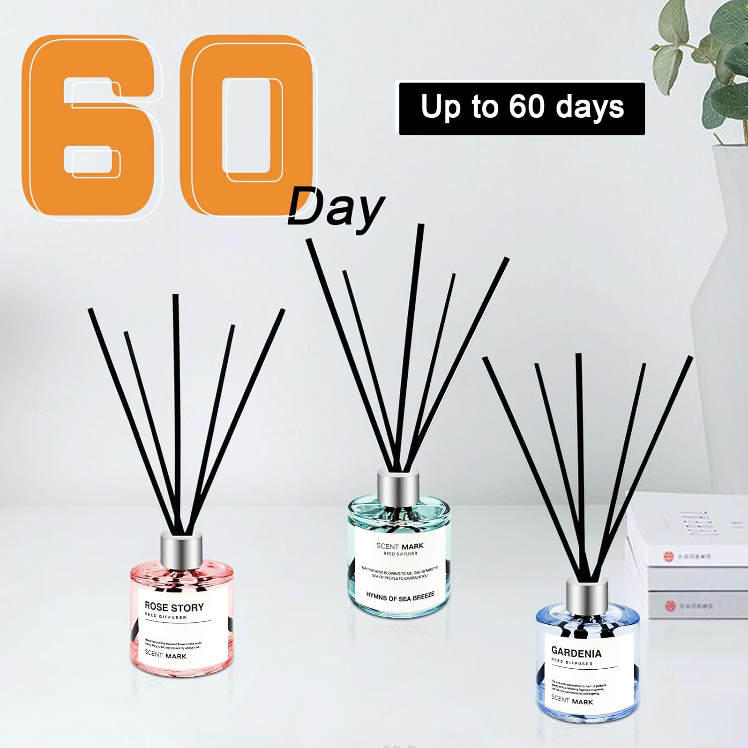 3 Scent Reed Diffuser Set with 5 Sticks