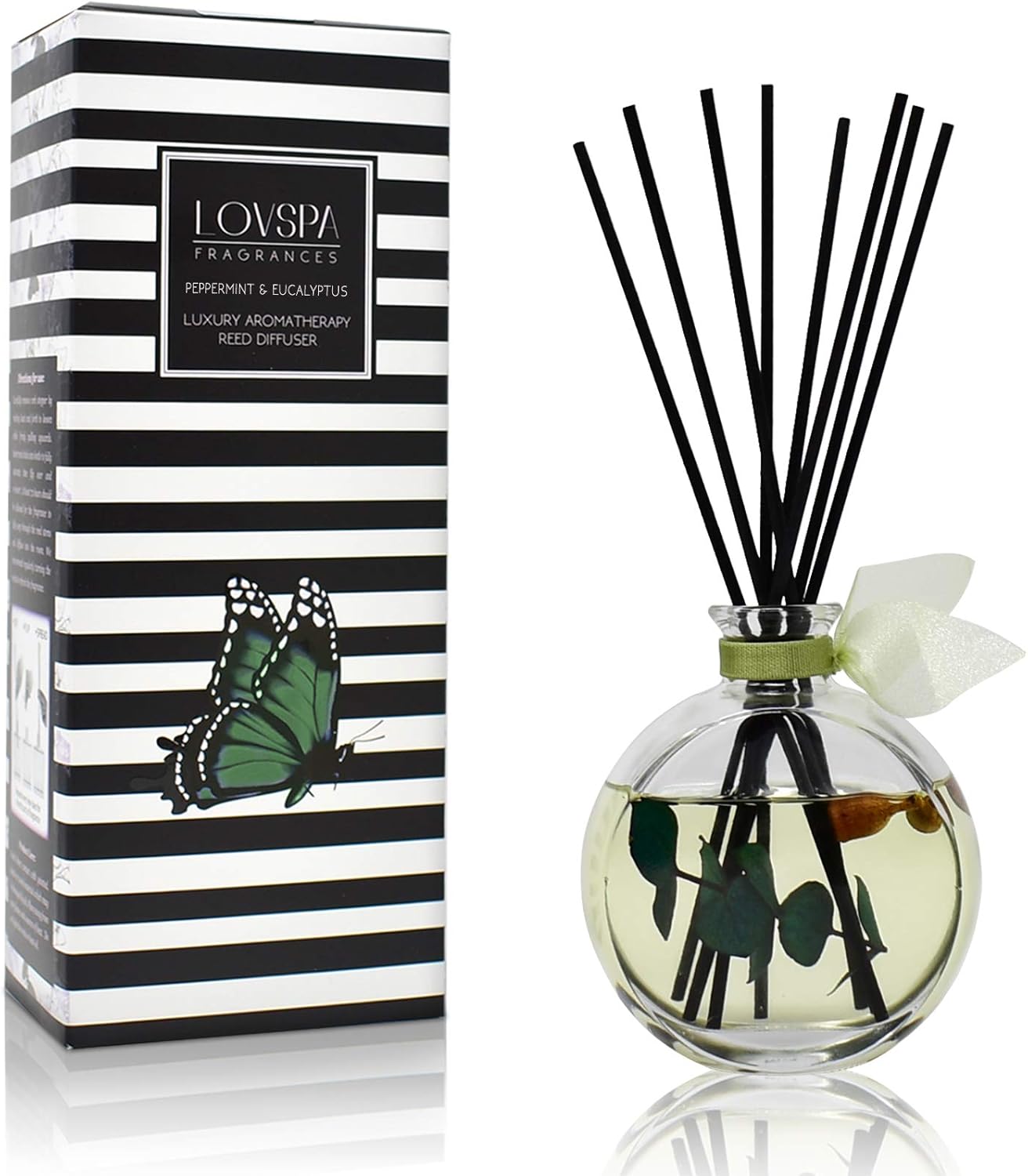 LOVSPA Peppermint Eucalyptus Reed Diffuser Set