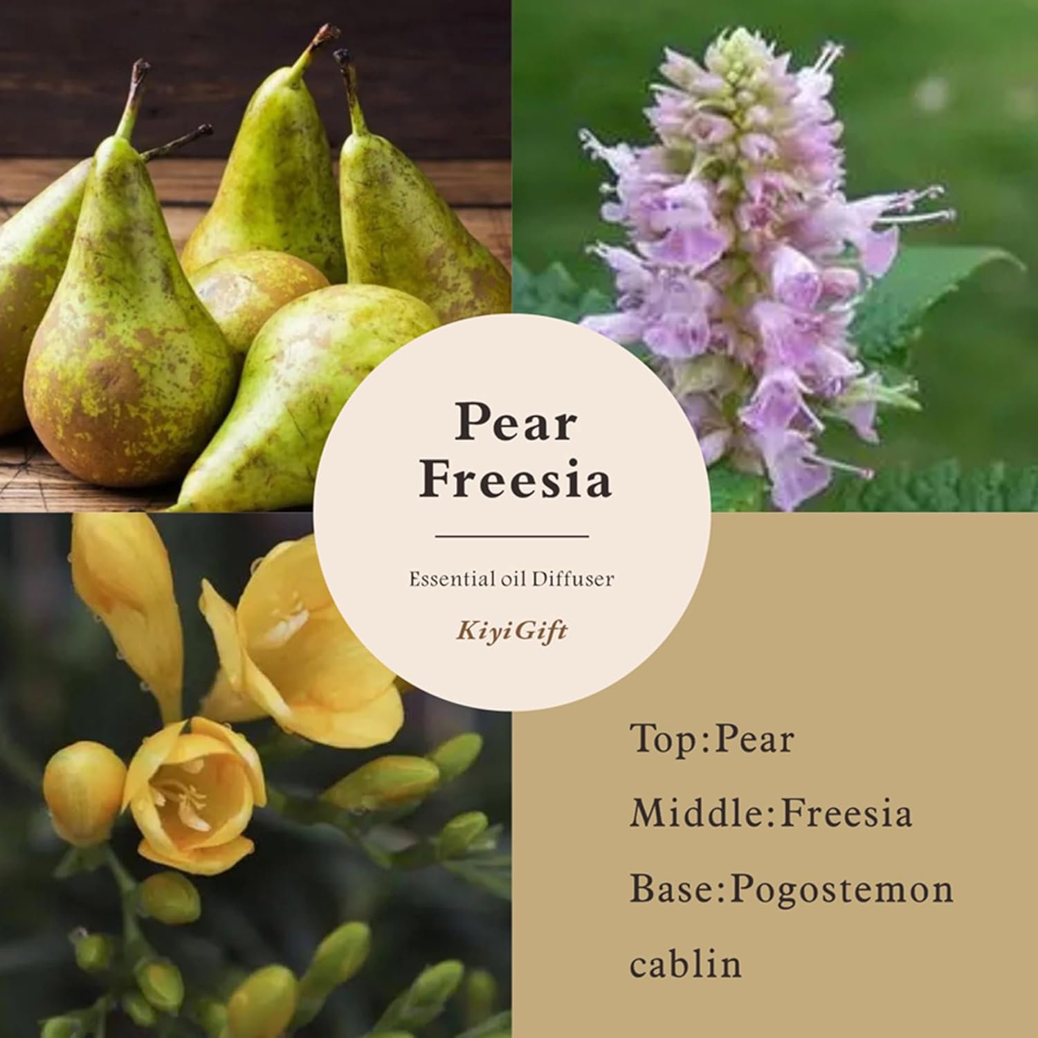 Frosted Glass Reed Diffuser Set - Pear Freesia 406oz