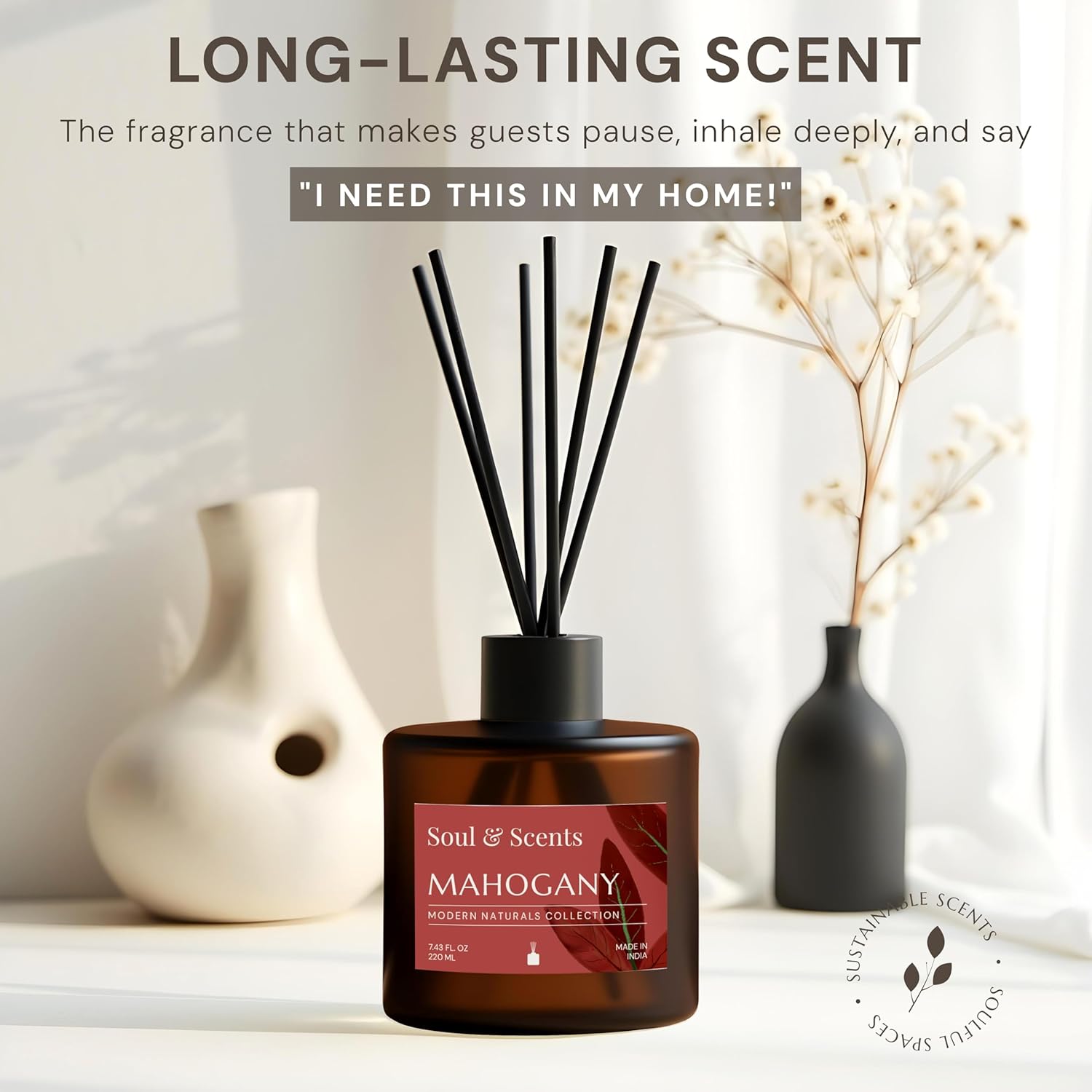Soul Scents Reed Diffuser Set Mahogany