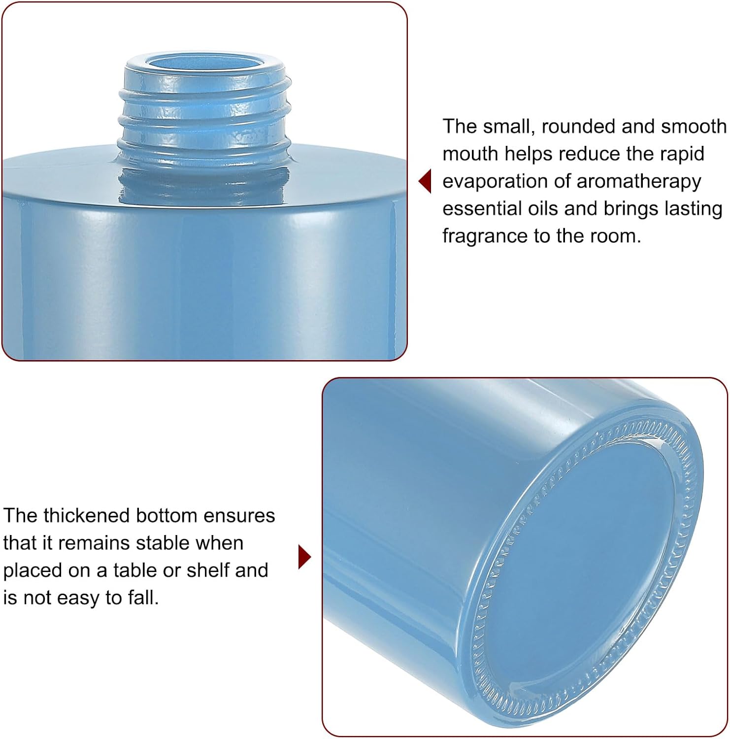 HARFINGTON 4 Pack Empty Glass Diffuser Bottles 140ml