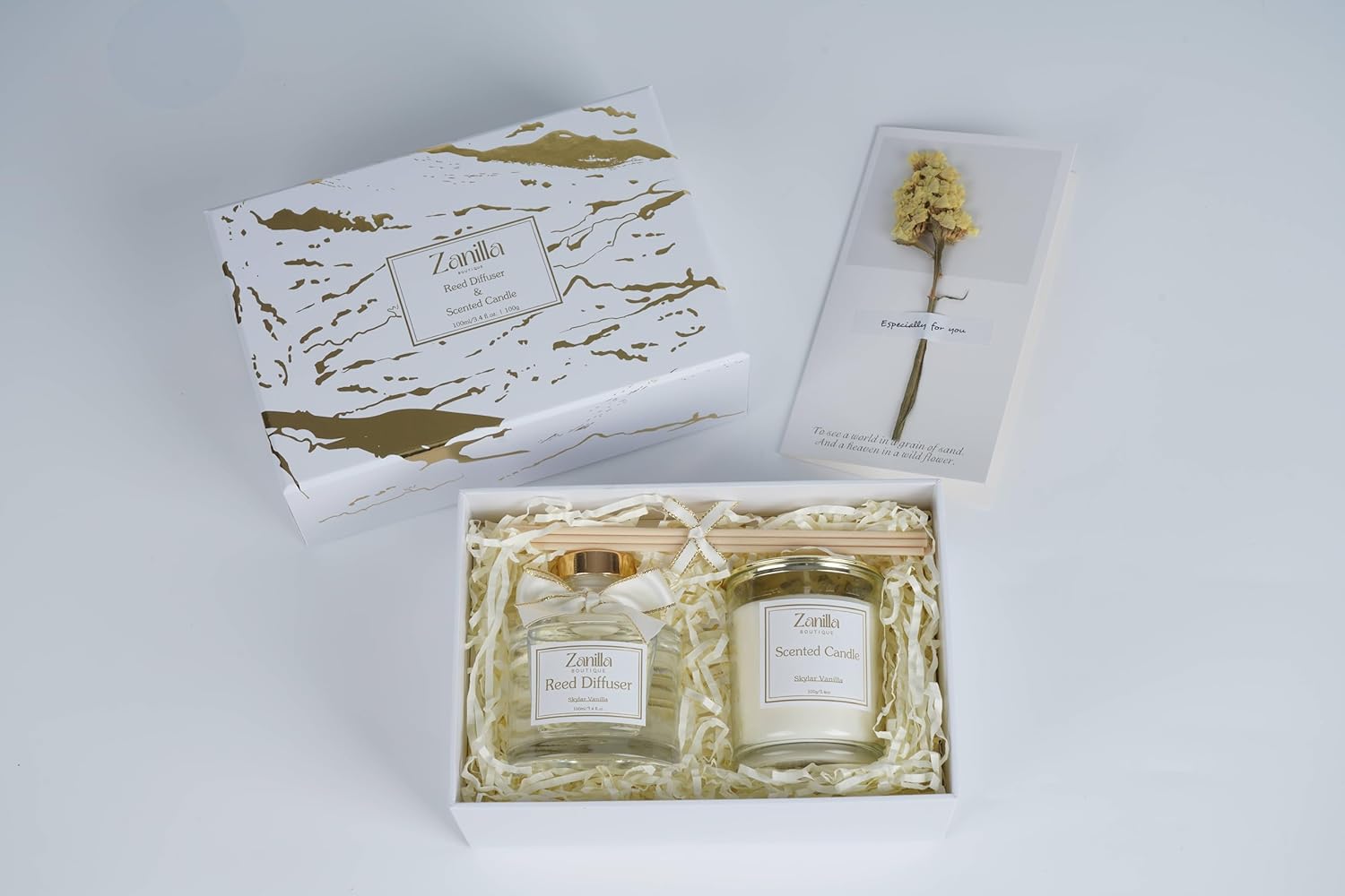 Reed Diffuser and Candle Set - Skylar Vanilla
