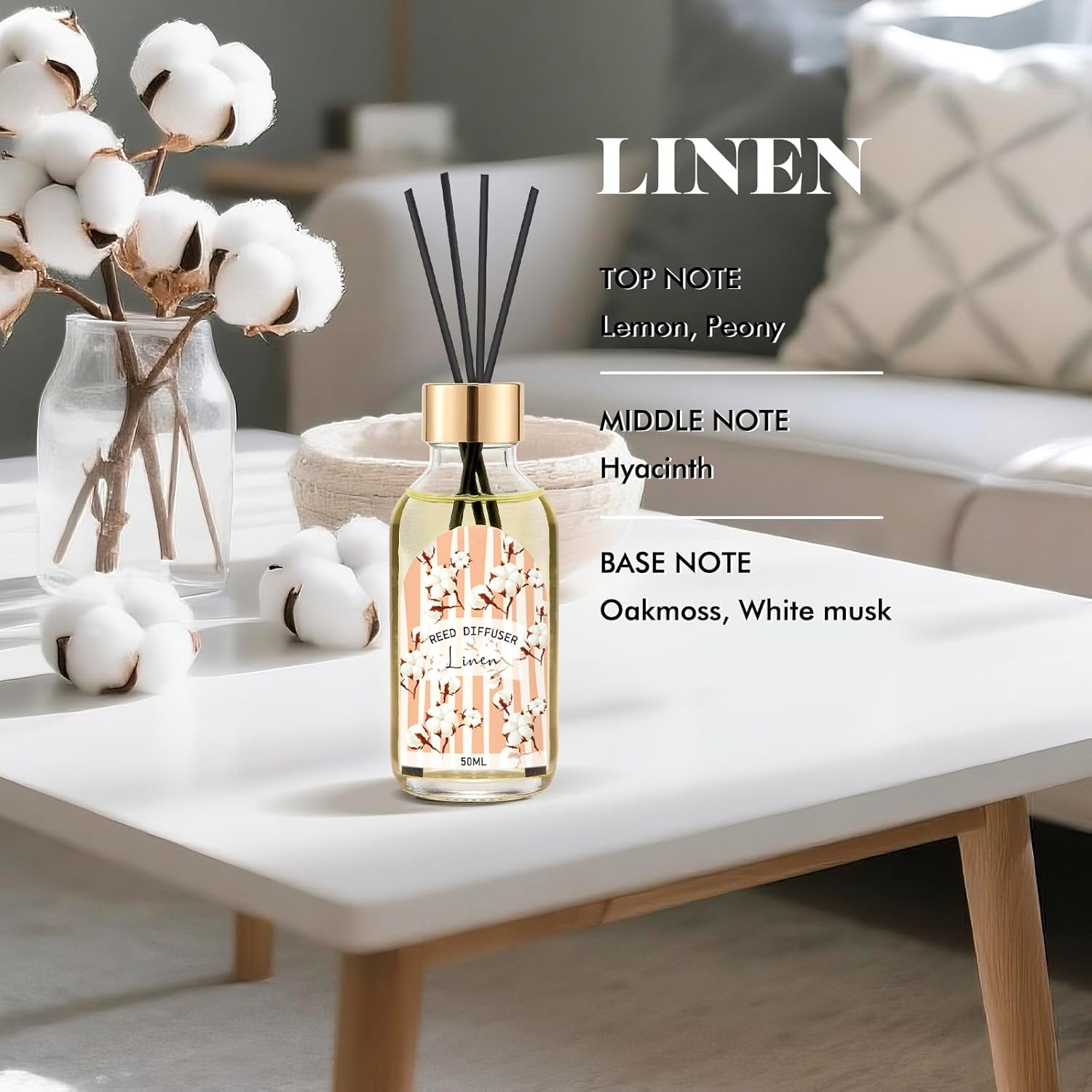 3 Pack Linen Eucalyptus Jasmine Reed Diffuser Set