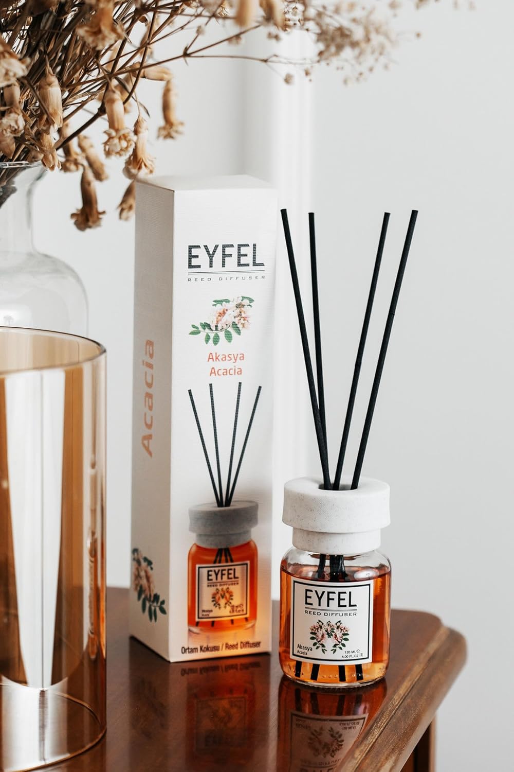 EYFEL Acacia Reed Diffuser Set 405 Fl Oz