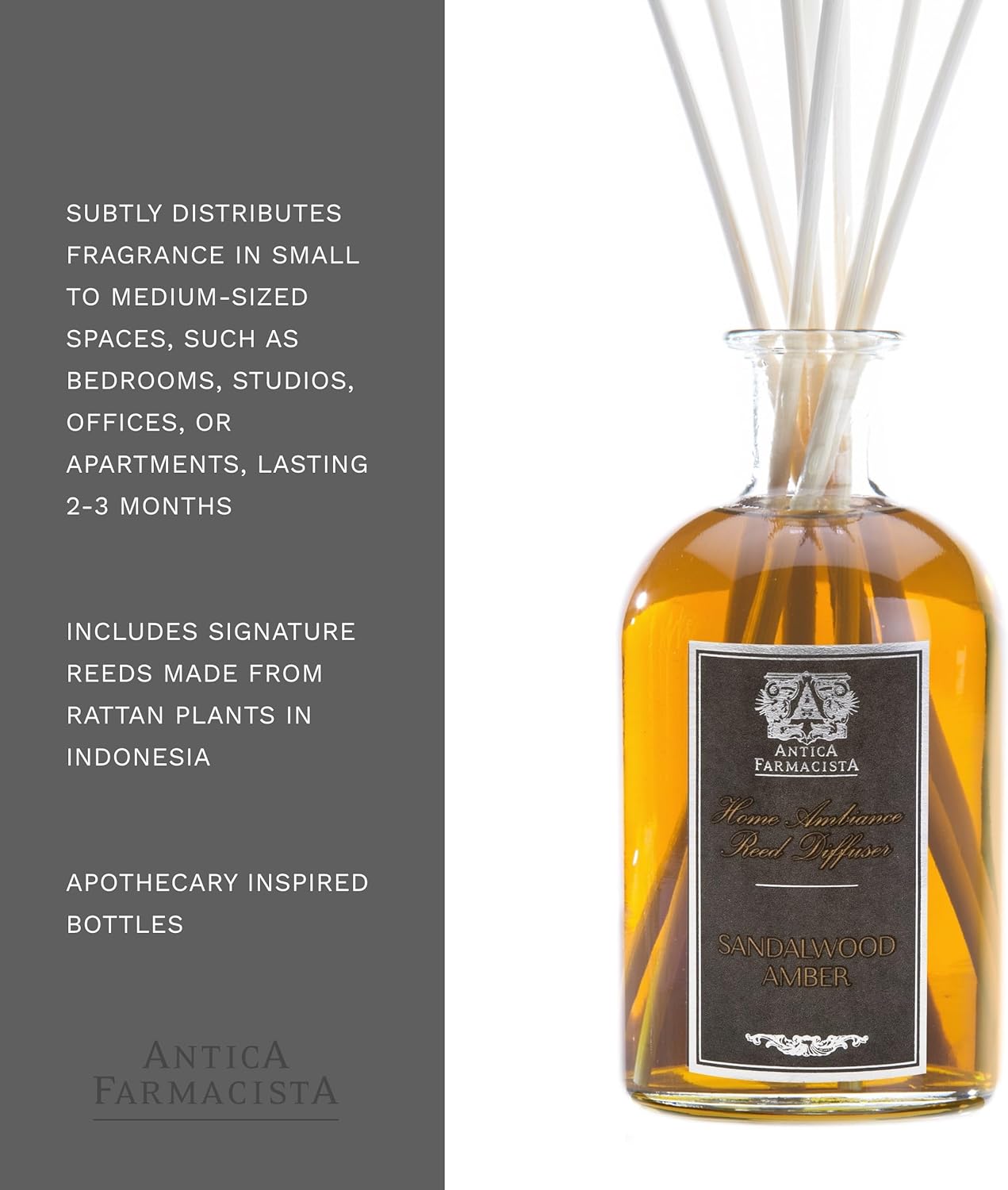 Antica Farmacista Reed Diffuser Sandalwood Amber 845 Fl Oz