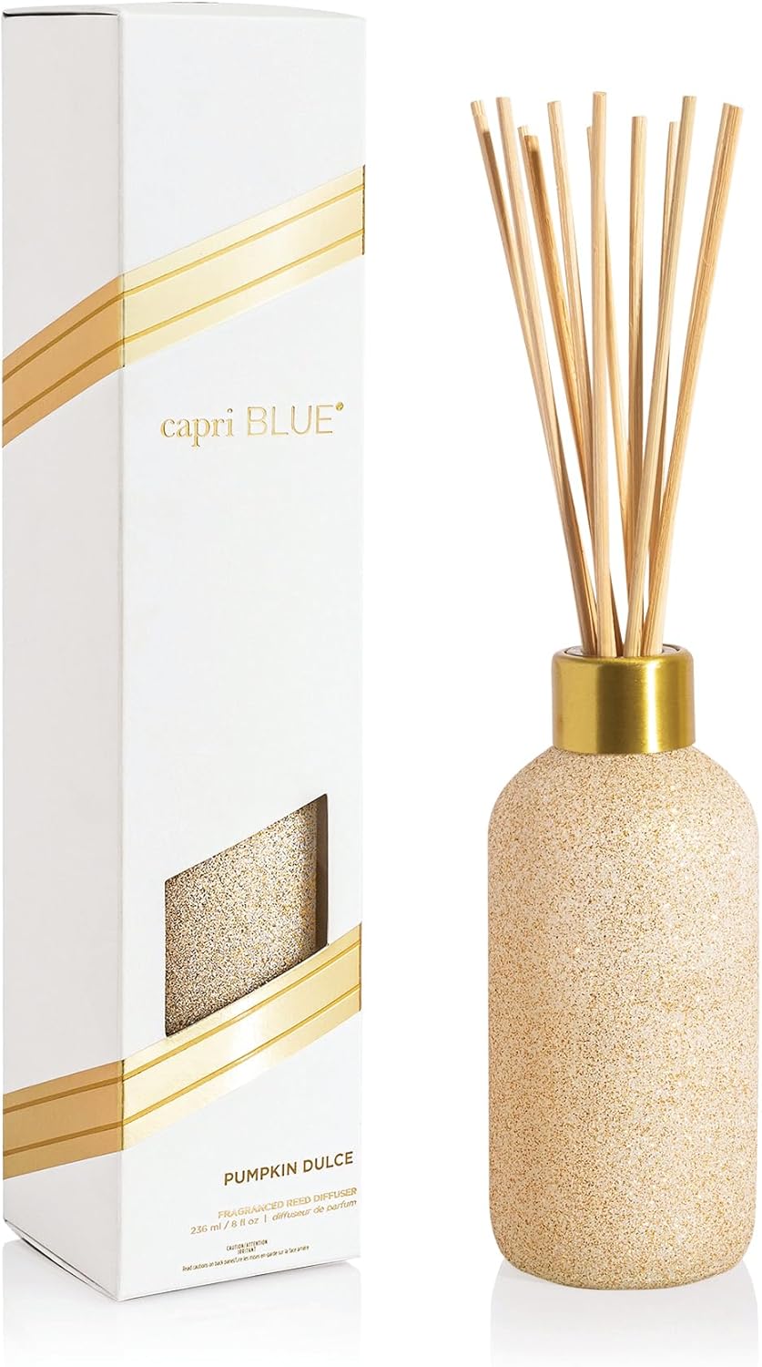 Capri Blue Glam Reed Diffuser 8 Fl Oz Pumpkin Dulce