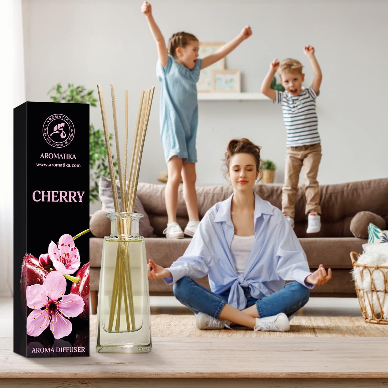 Cherry Aroma Diffuser 34 Fl Oz - Reed Diffuser Set