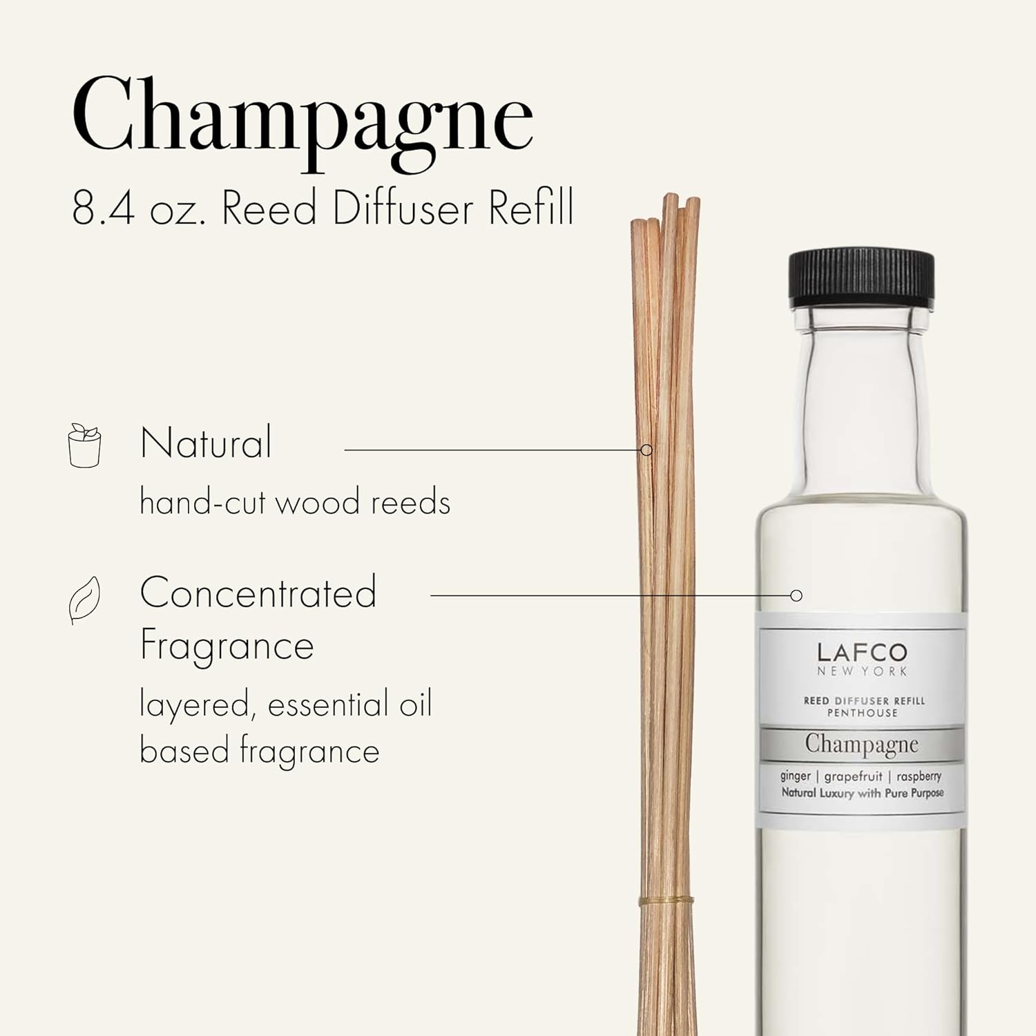 LAFCO New York Reed Diffuser Refill - Champagne 84 oz