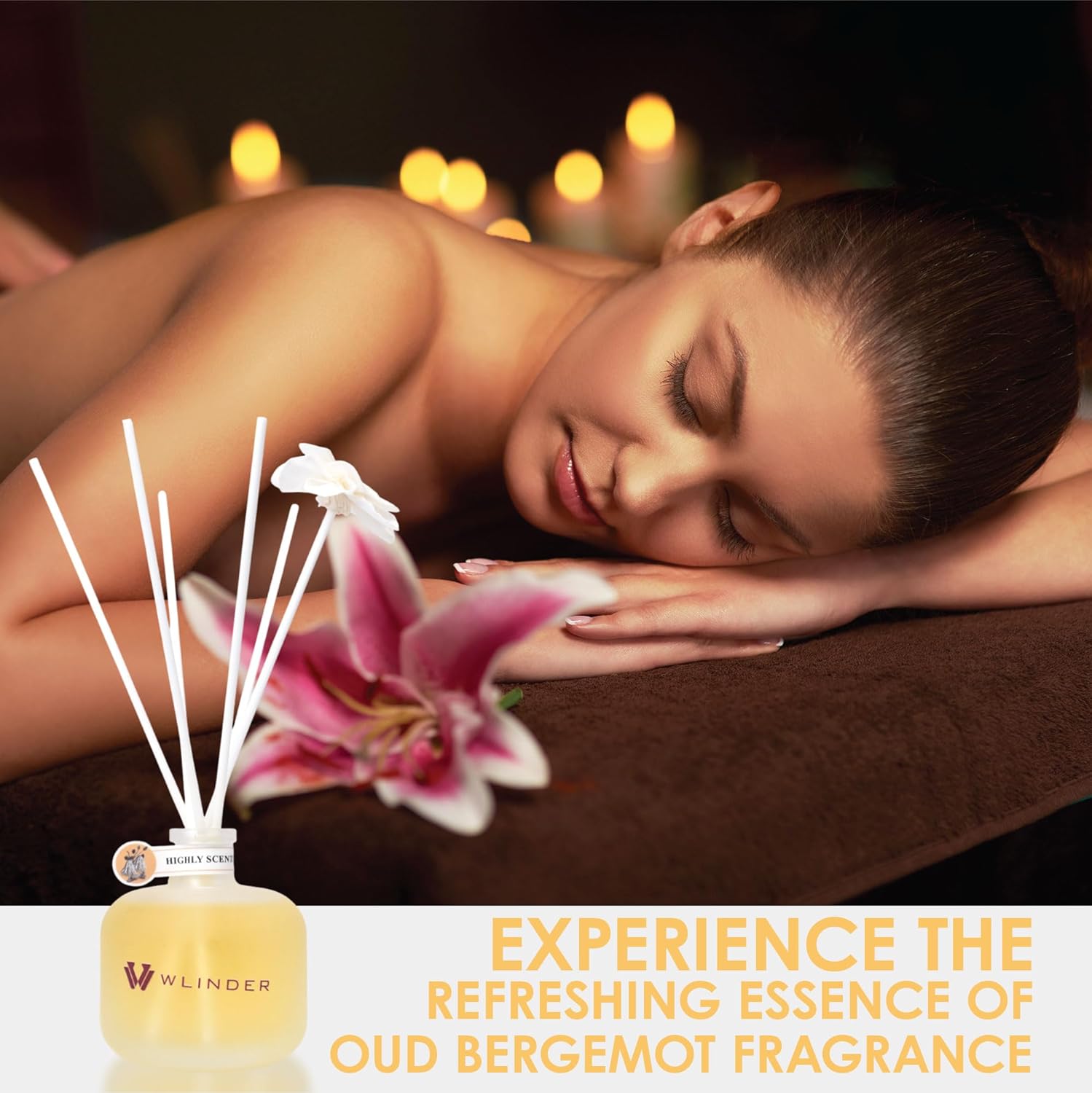 Wlinder Premium Reed Diffuser Set Oud Bergamot